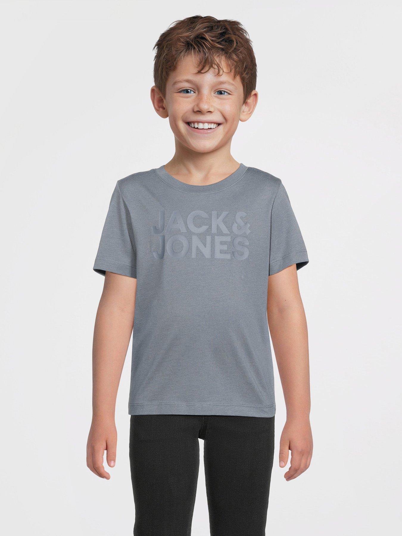 Jack & Jones Mini Younger Boys Corp Logo Short Sleeve T-shirt - Blue