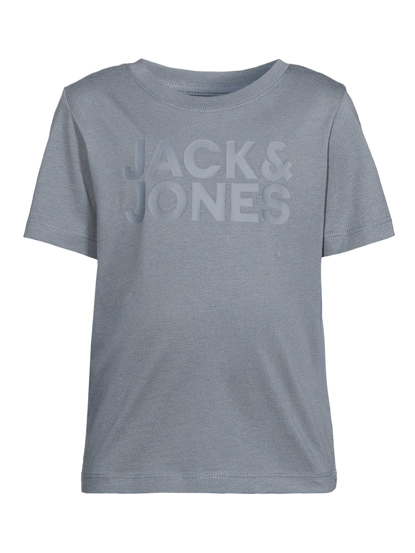 Jack & Jones Mini Younger Boys Corp Logo Short Sleeve T-shirt - Blue