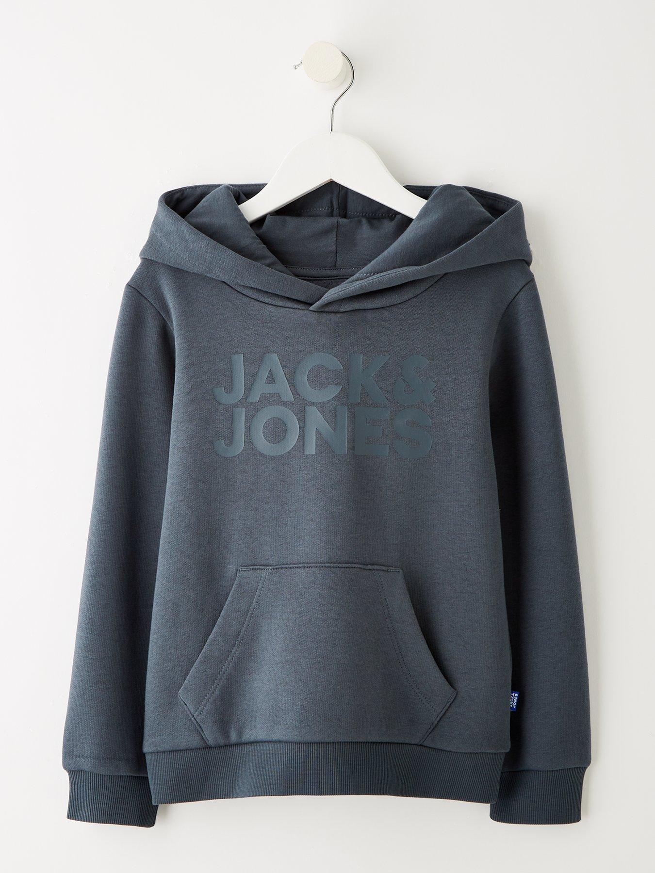 undefined Younger Boys Corp Logo Hoodie - Blue