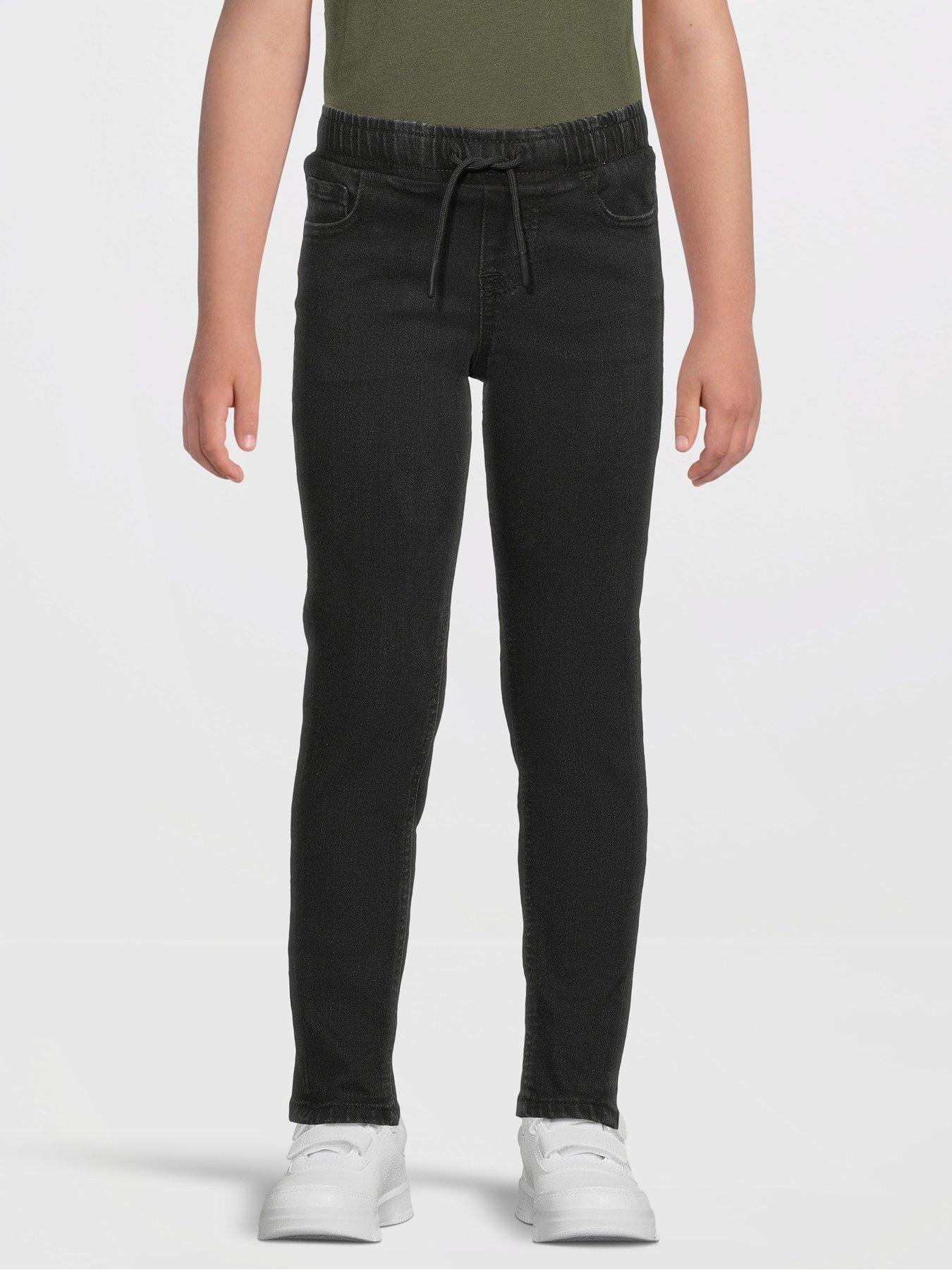 jack-jones-mini-younger-boys-glenn-996-elasticated-waist-jeans-black