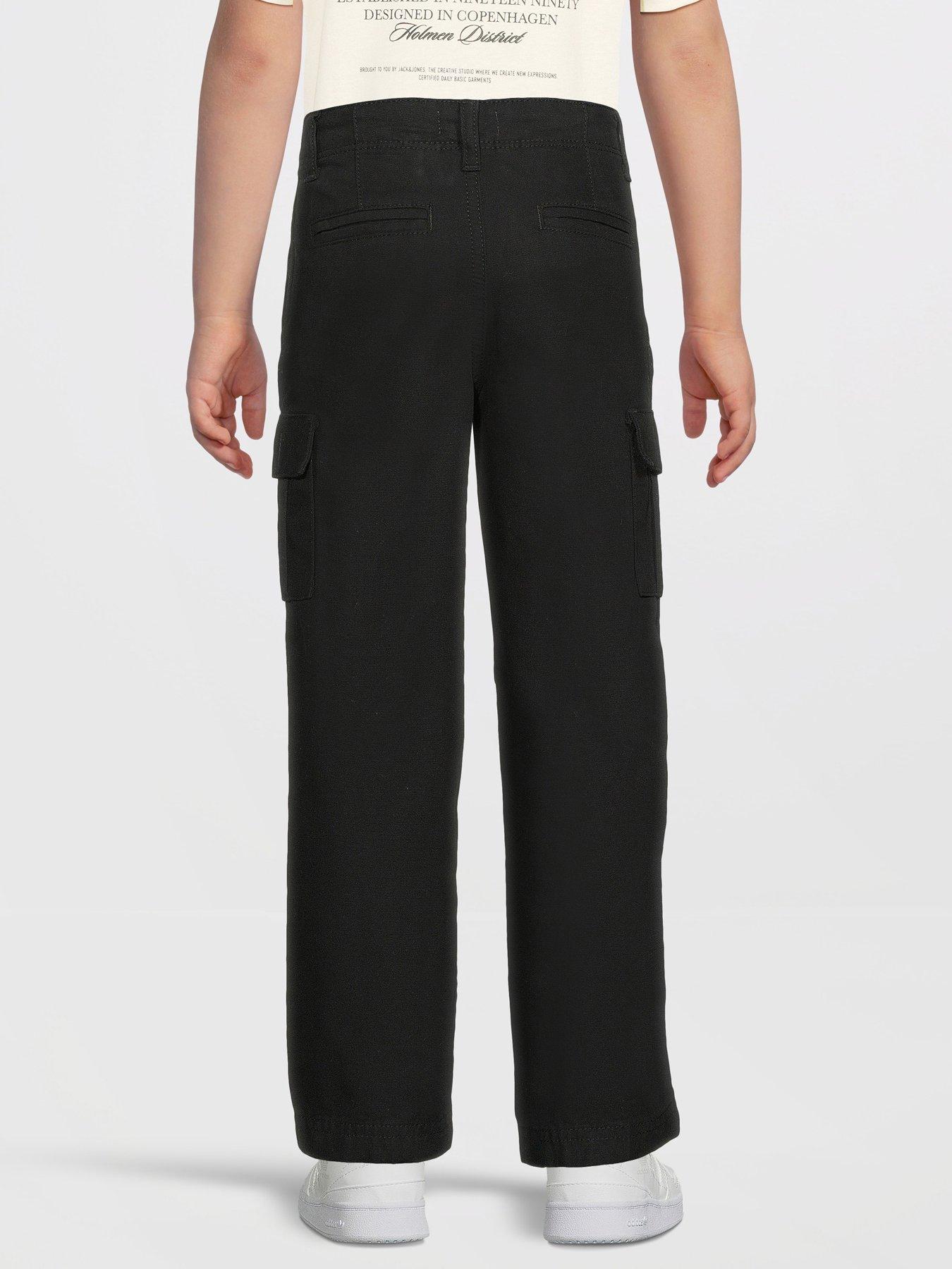 Image 2 of 5 of Jack & Jones Mini Younger Boys Kane Barkley Cargo Pants - Black