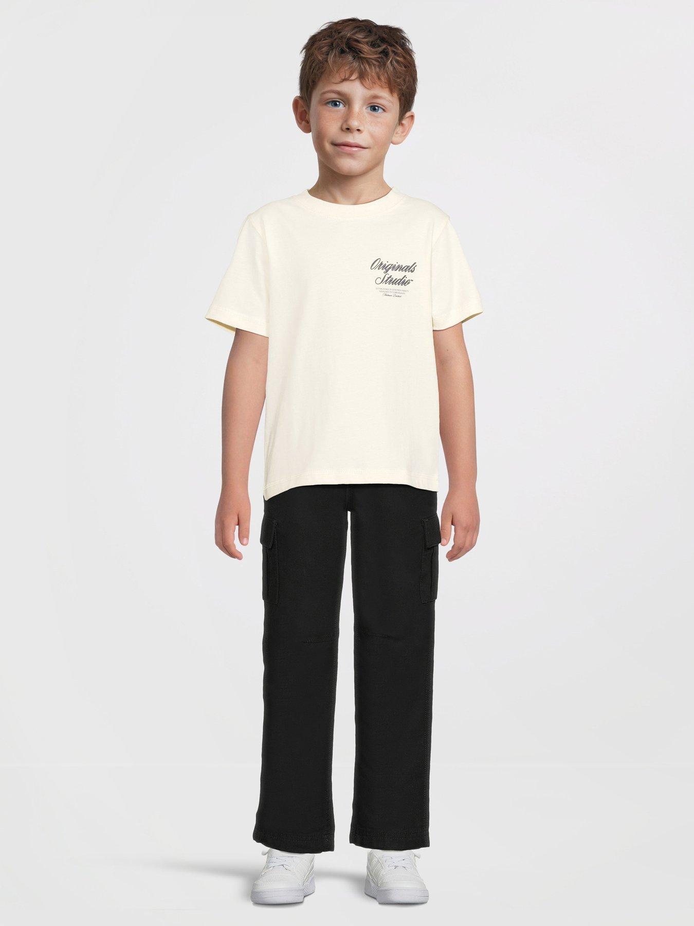 Image 3 of 5 of Jack & Jones Mini Younger Boys Kane Barkley Cargo Pants - Black