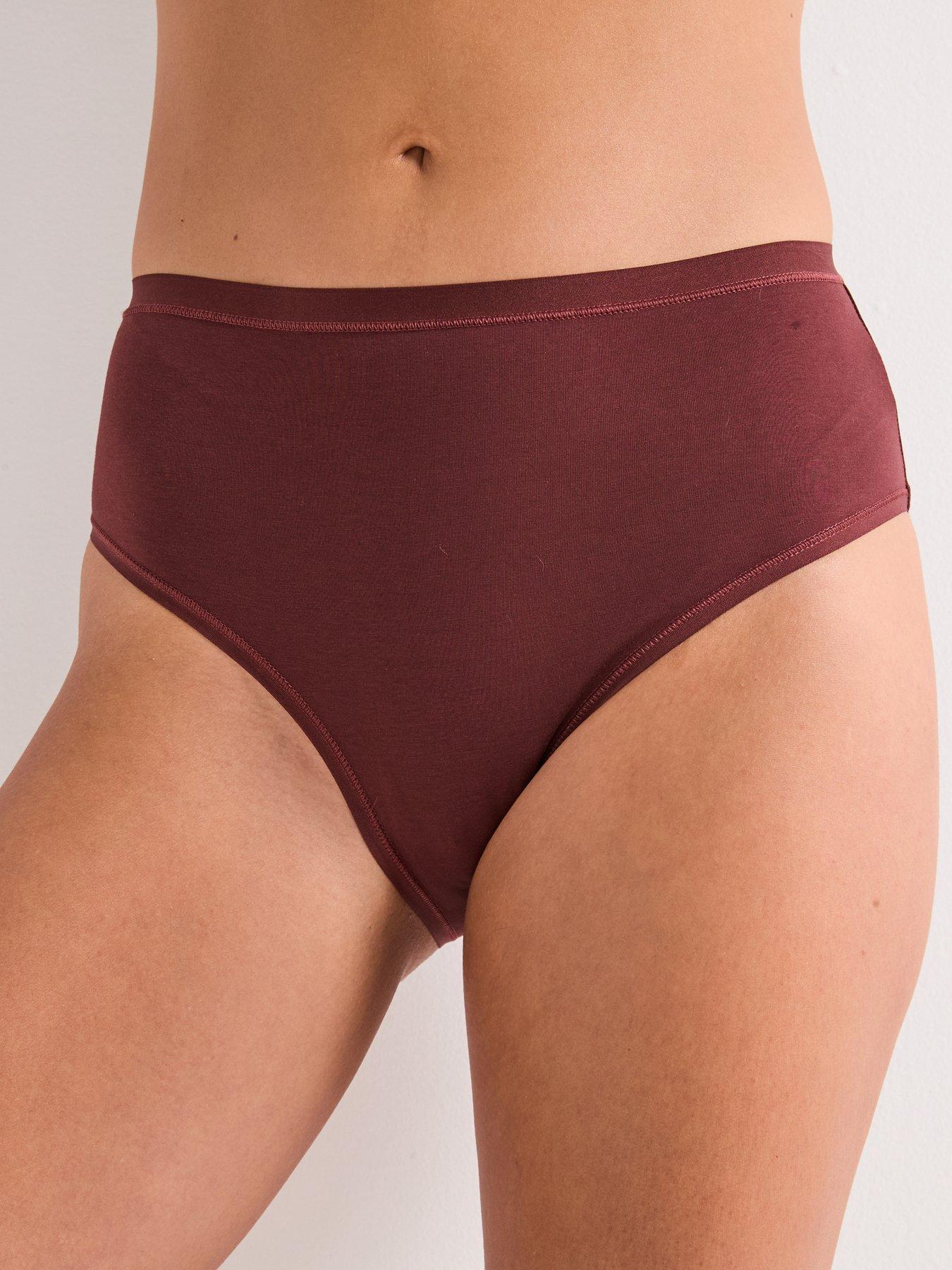 Image 2 of 5 of Everyday 5pk Cotton Plain And Printed Full High Waisted Briefs