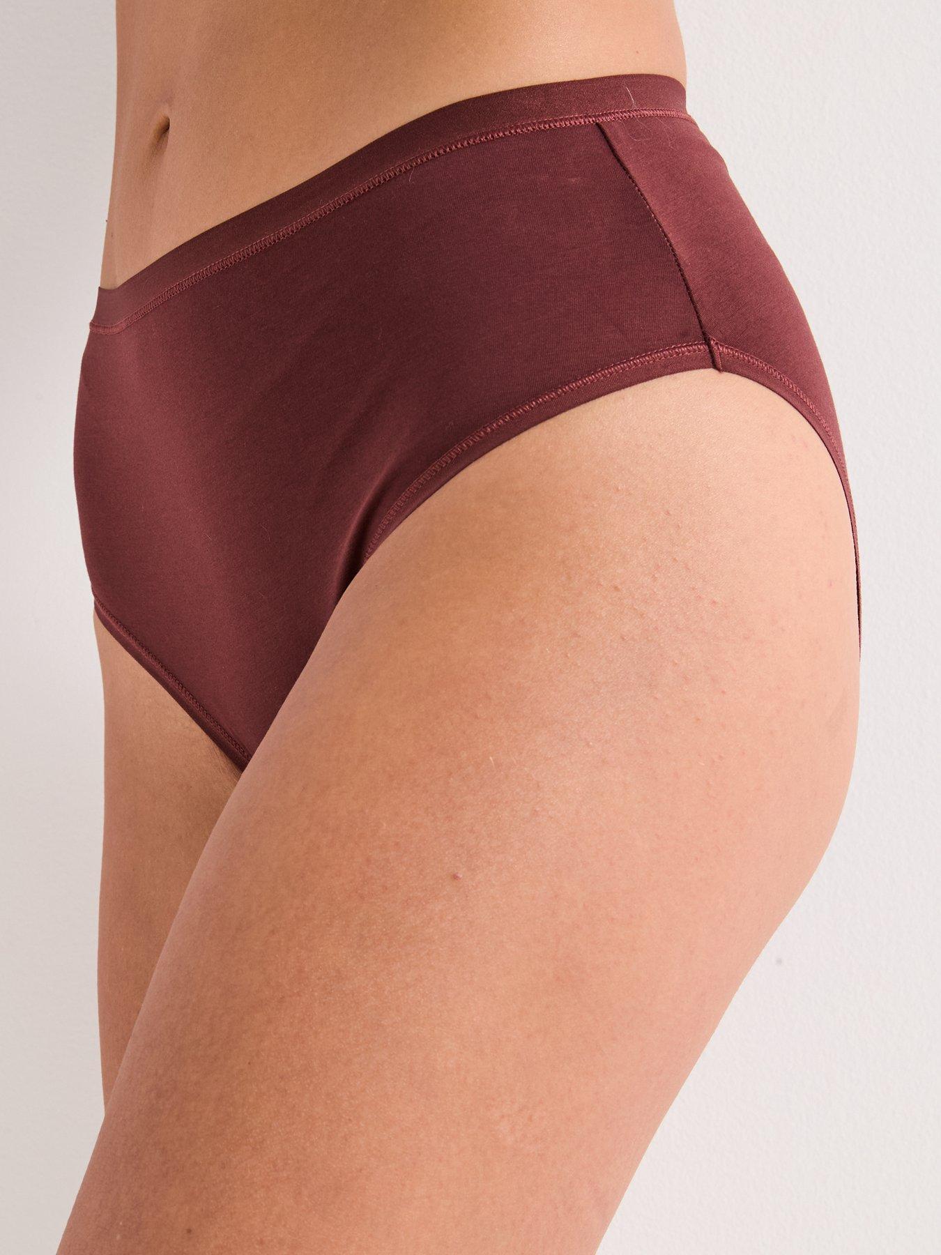 Image 4 of 5 of Everyday 5pk Cotton Plain And Printed Full High Waisted Briefs