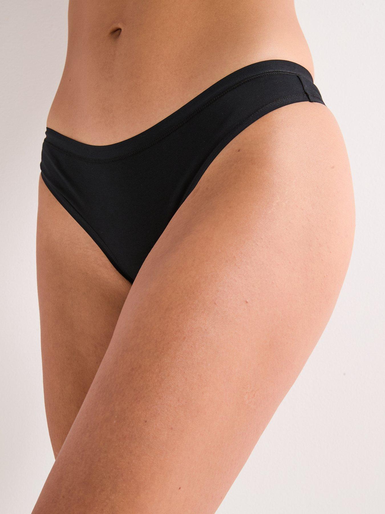 stillFront image of everyday-5pk-plain-cotton-thongs-multi