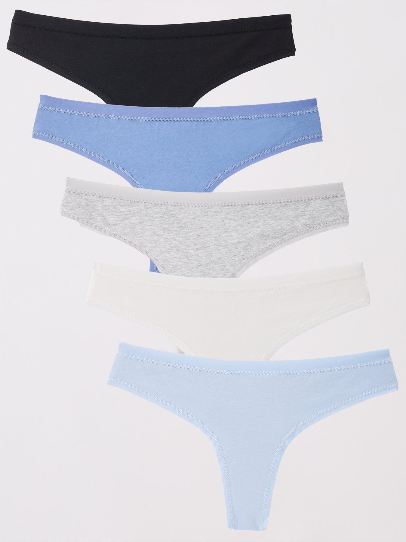 undefined 5pk Plain Cotton Thongs