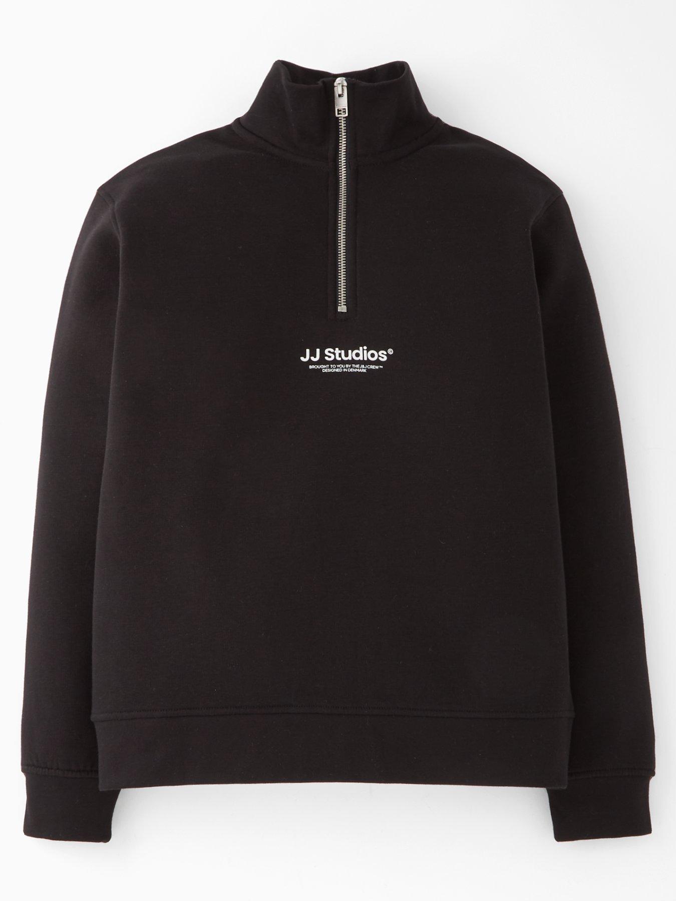 undefined Boys Soho 1/4 Zip Sweat - Black