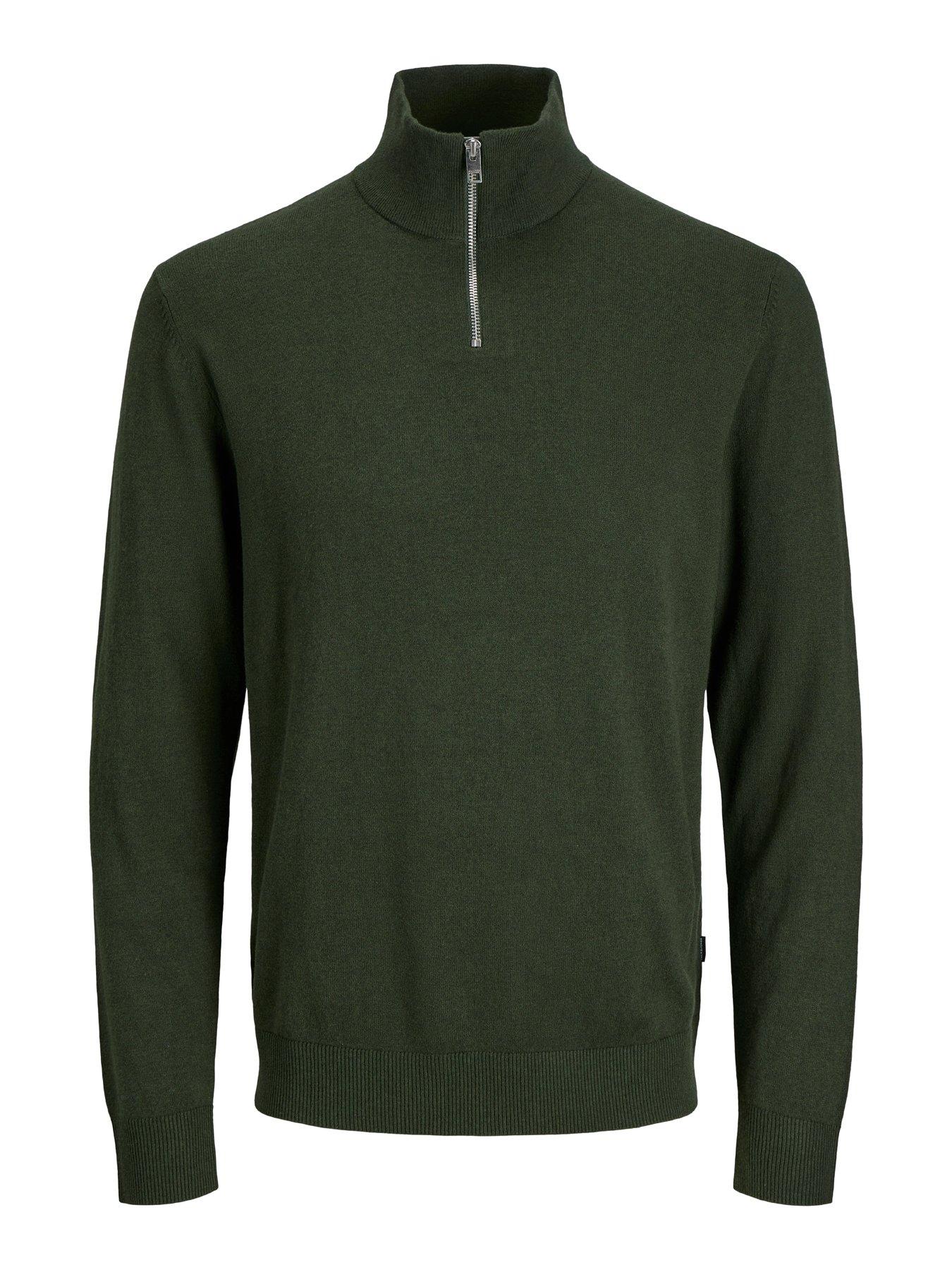 Image 5 of 5 of Jack & Jones Junior Boys 1/4 Zip Knitted Jumper - Khaki