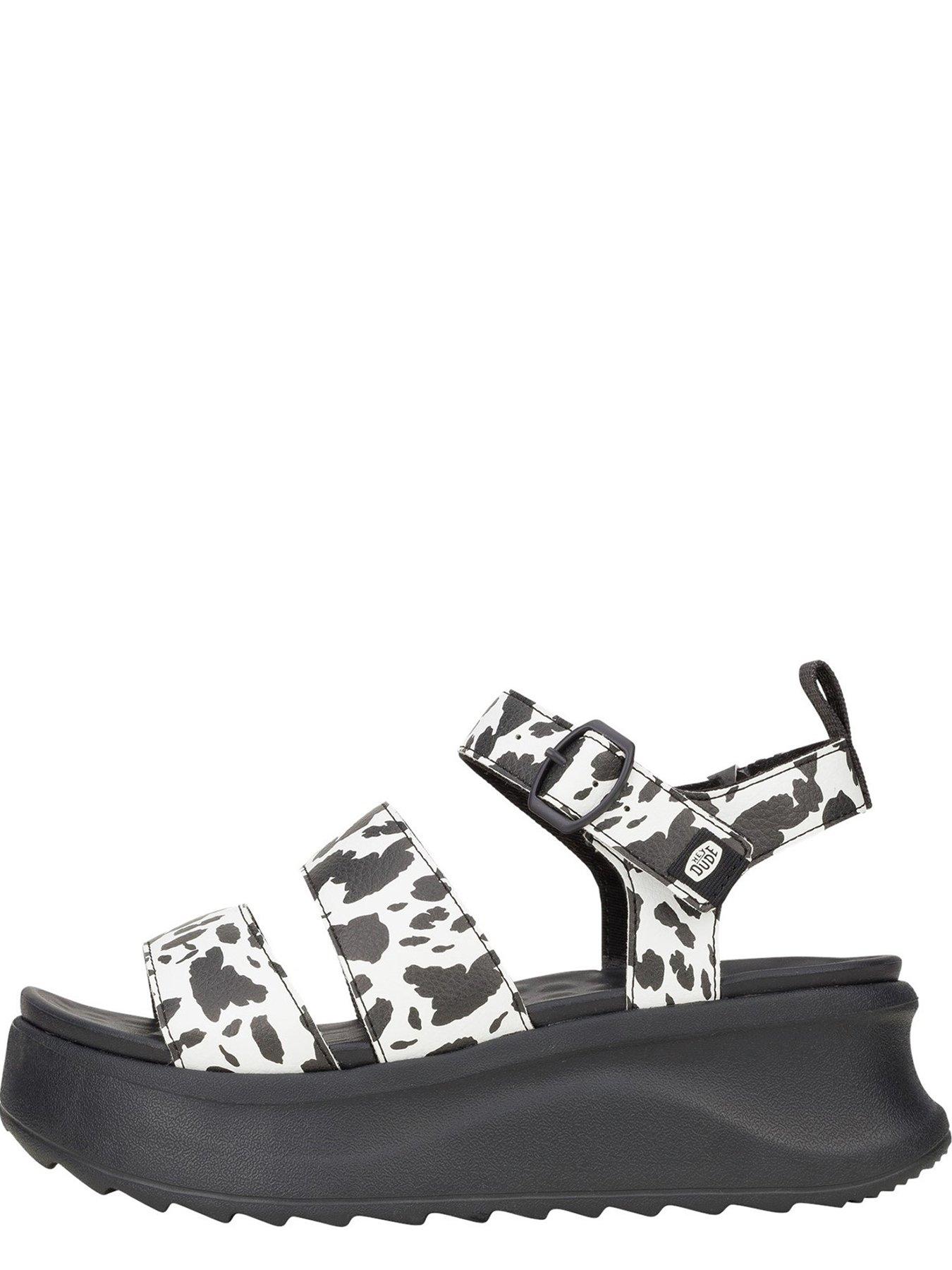  image of heydude-delray-animal-print-buckle-sandal-multi