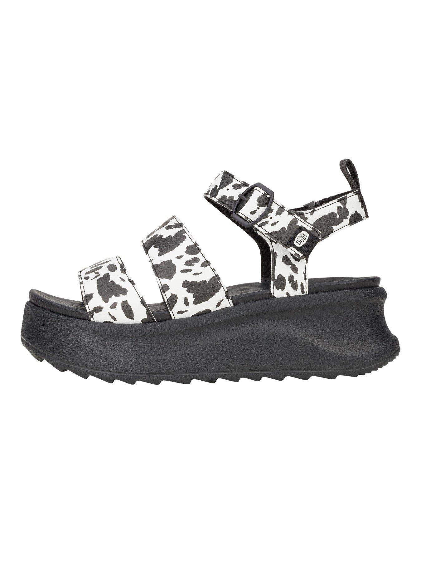  image of heydude-delray-animal-print-buckle-sandal-multi