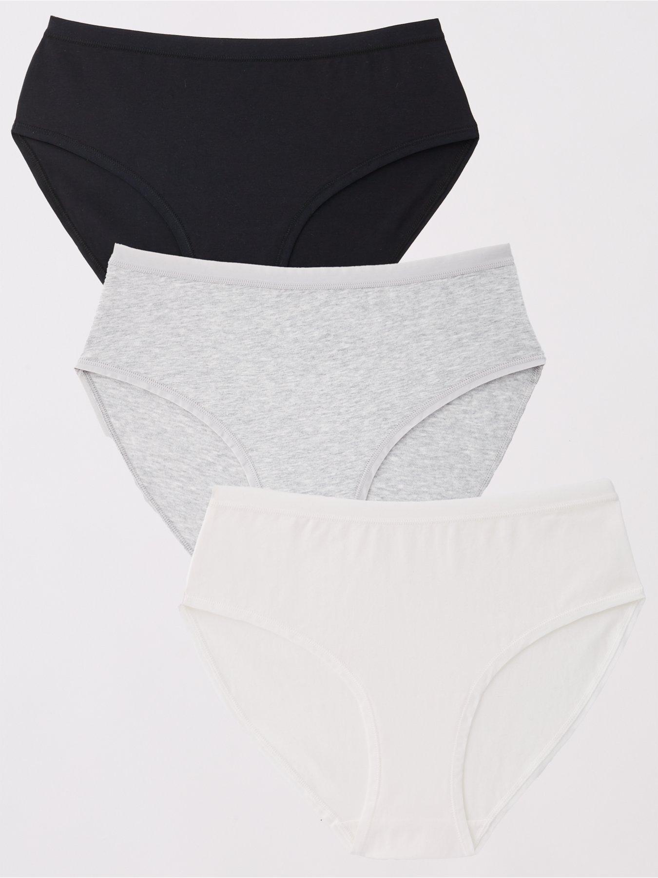 Everyday 3Pk Plain Cotton Hipster Briefs - Multi