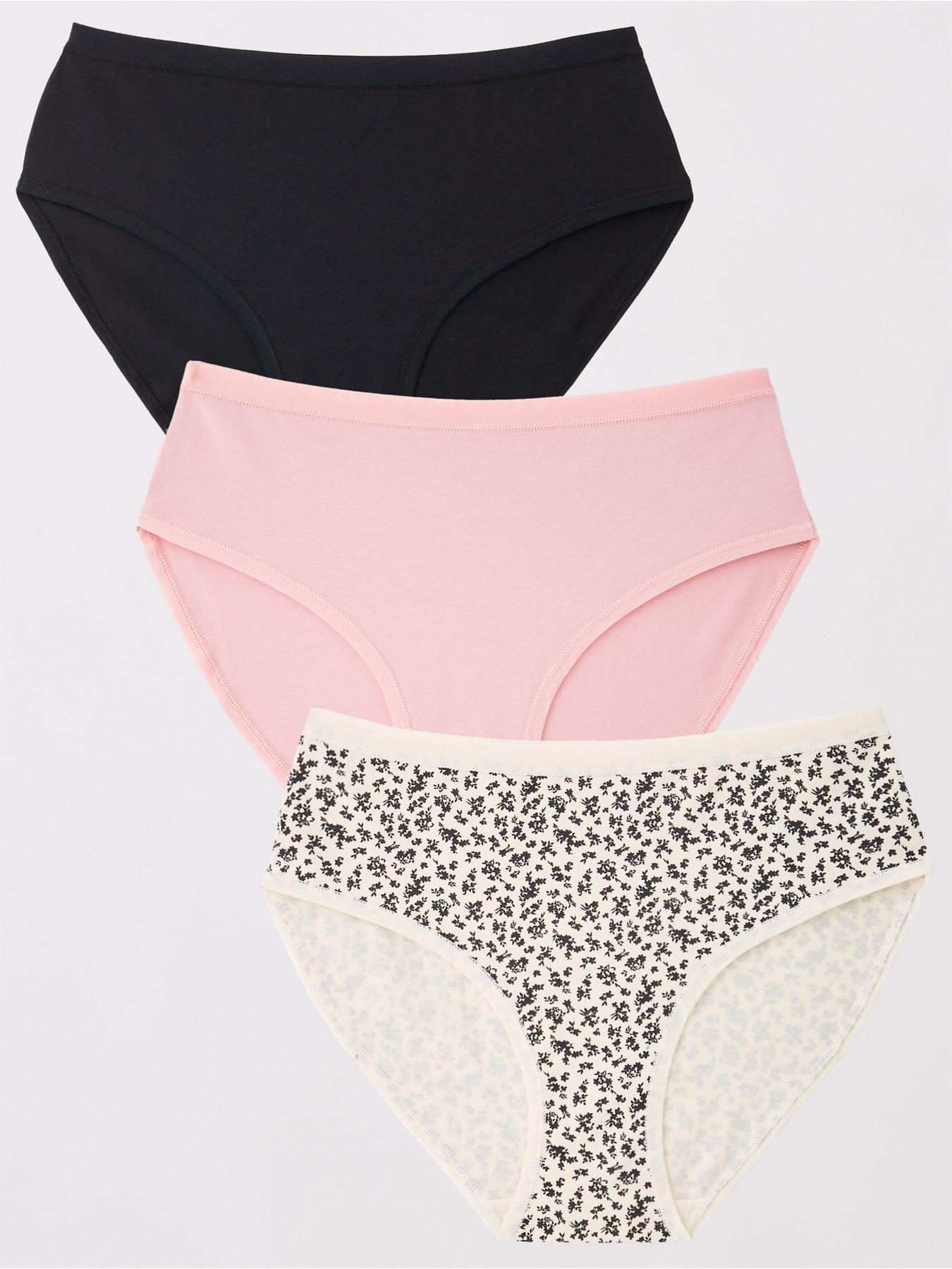 undefined 3pk Cotton Plain And Printed Hipster Briefs