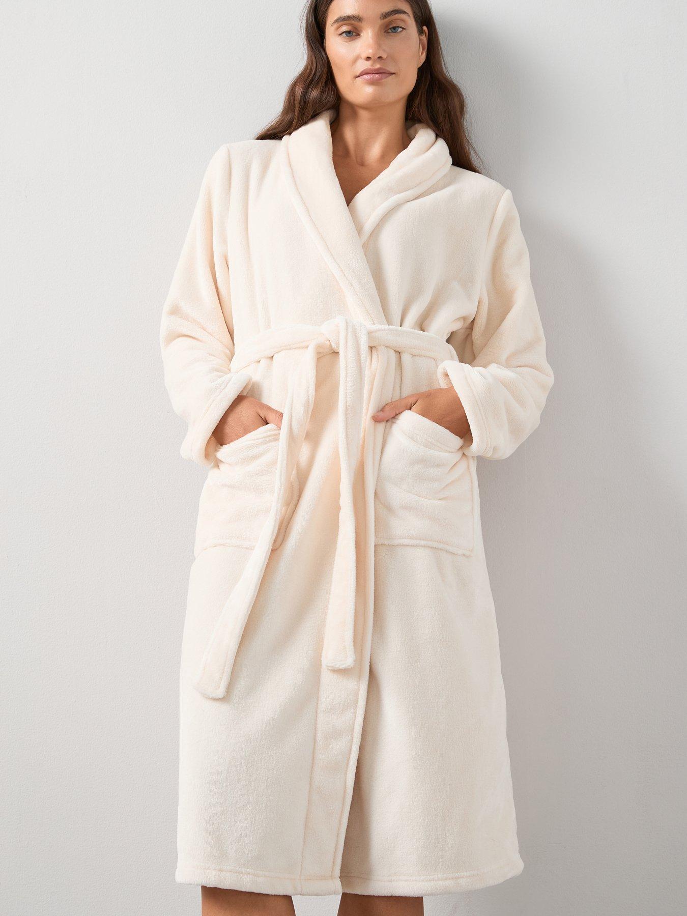 V by Very Supersoft Dressing Gown - Cream