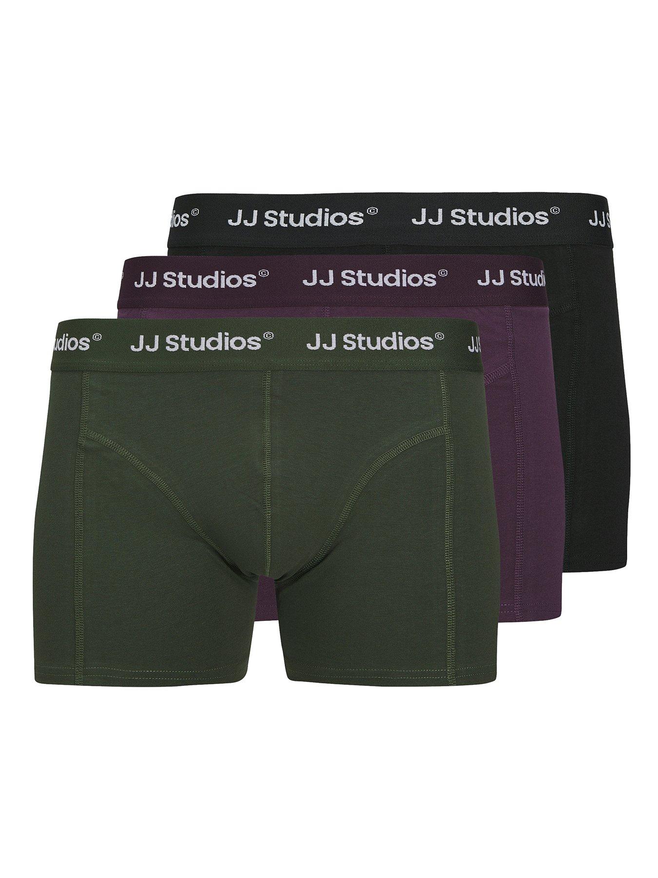 Image 1 of 2 of Jack & Jones Junior Boys Soho Solid 3 Pack Trunks Black