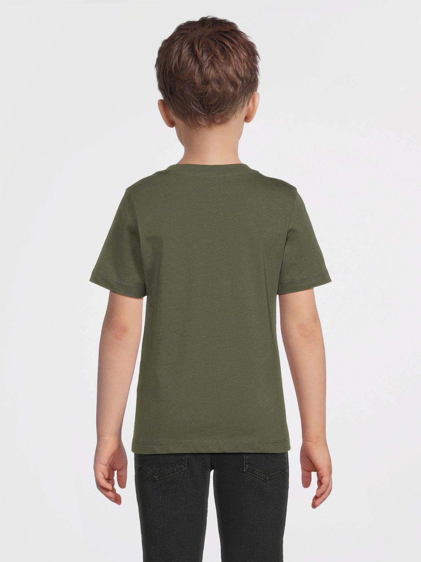 Image 2 of 5 of Jack & Jones Mini Younger Boys Corp Logo Short Sleeve Tshirt - Duffel Bag - Khaki