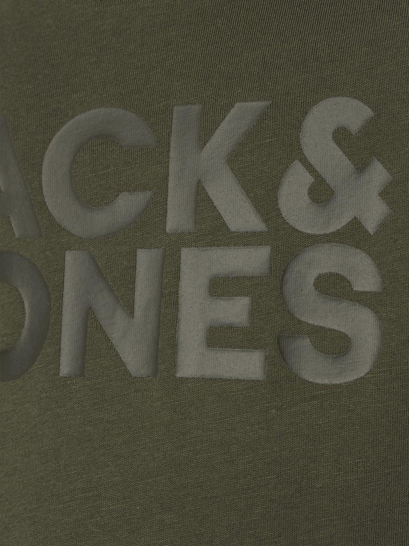  image of jack-jones-mini-younger-boys-corp-logo-short-sleeve-t-shirt-khaki