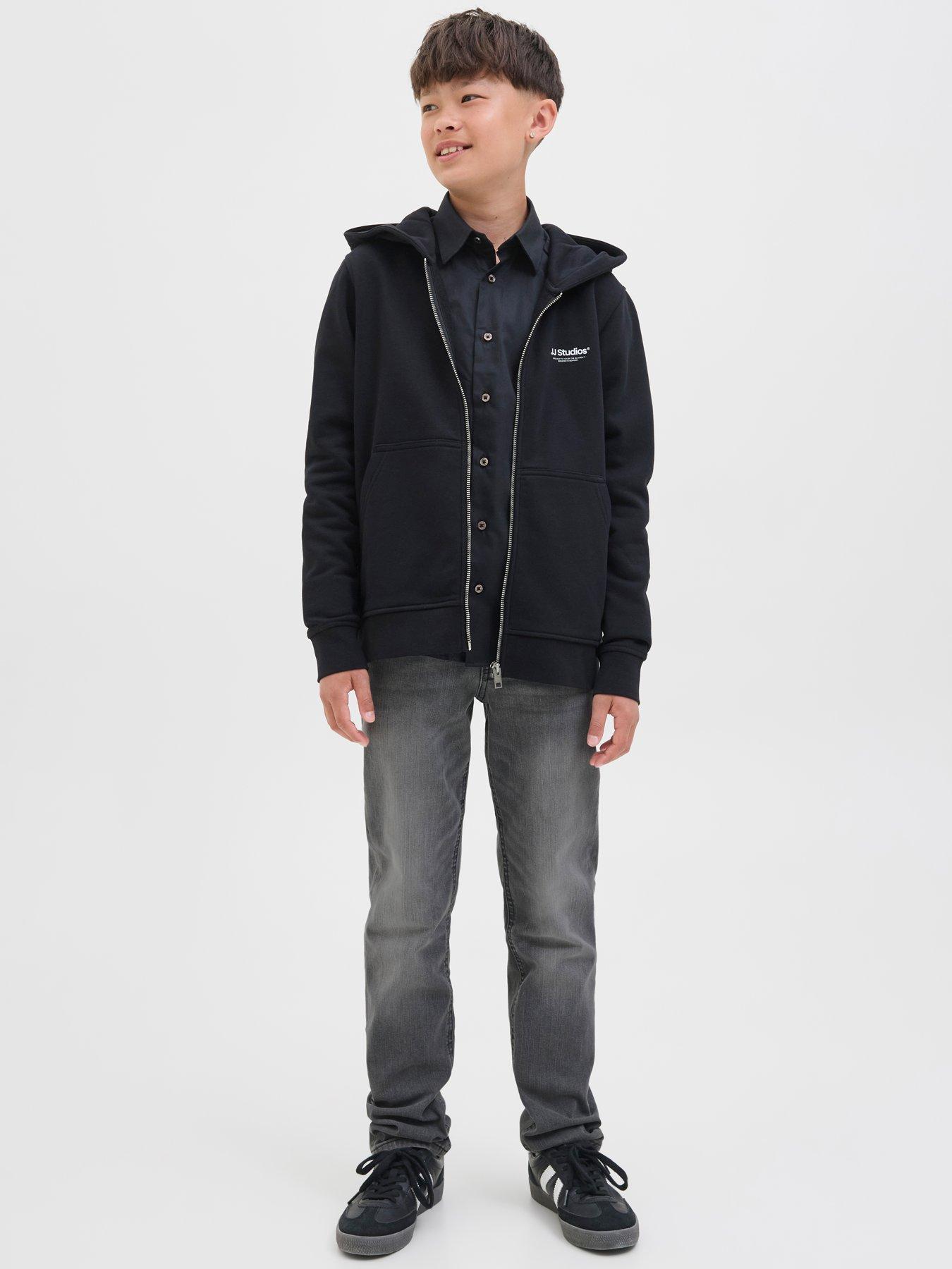  image of jack-jones-junior-boys-glenn-original-903-slim-fit-jeans-black