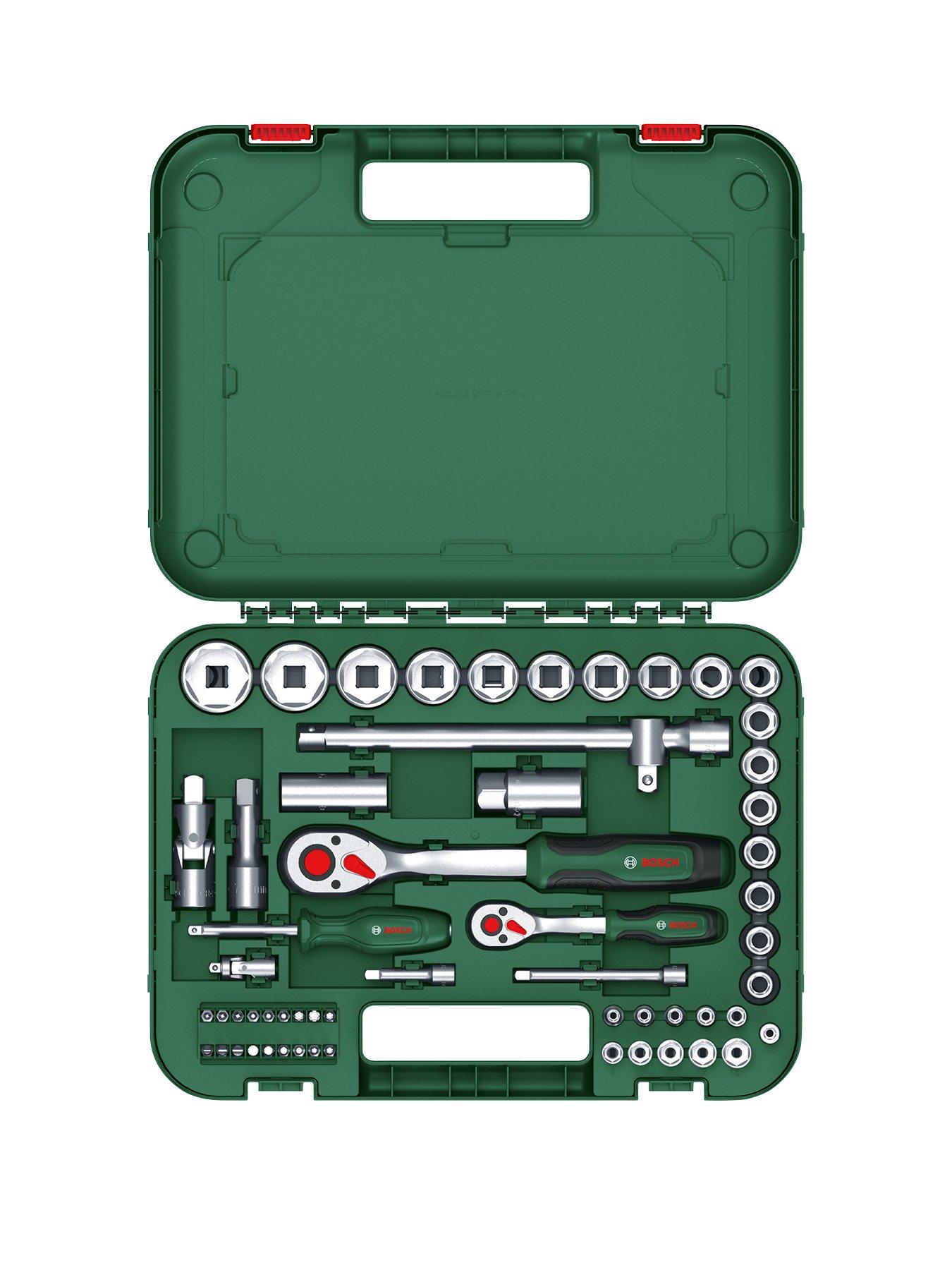 undefined 1/4" + 1/2" Ratchet Set 56-Piece