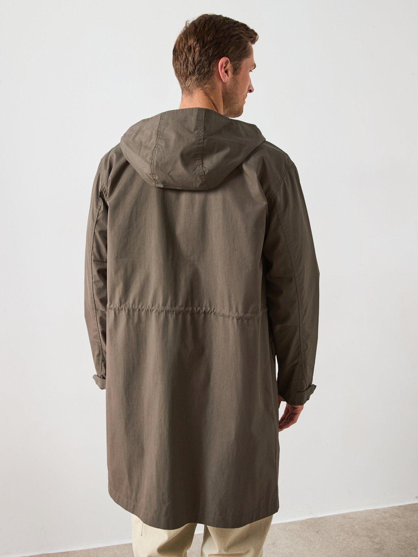stillFront image of very-man-longline-hooded-parka-jacket-khaki