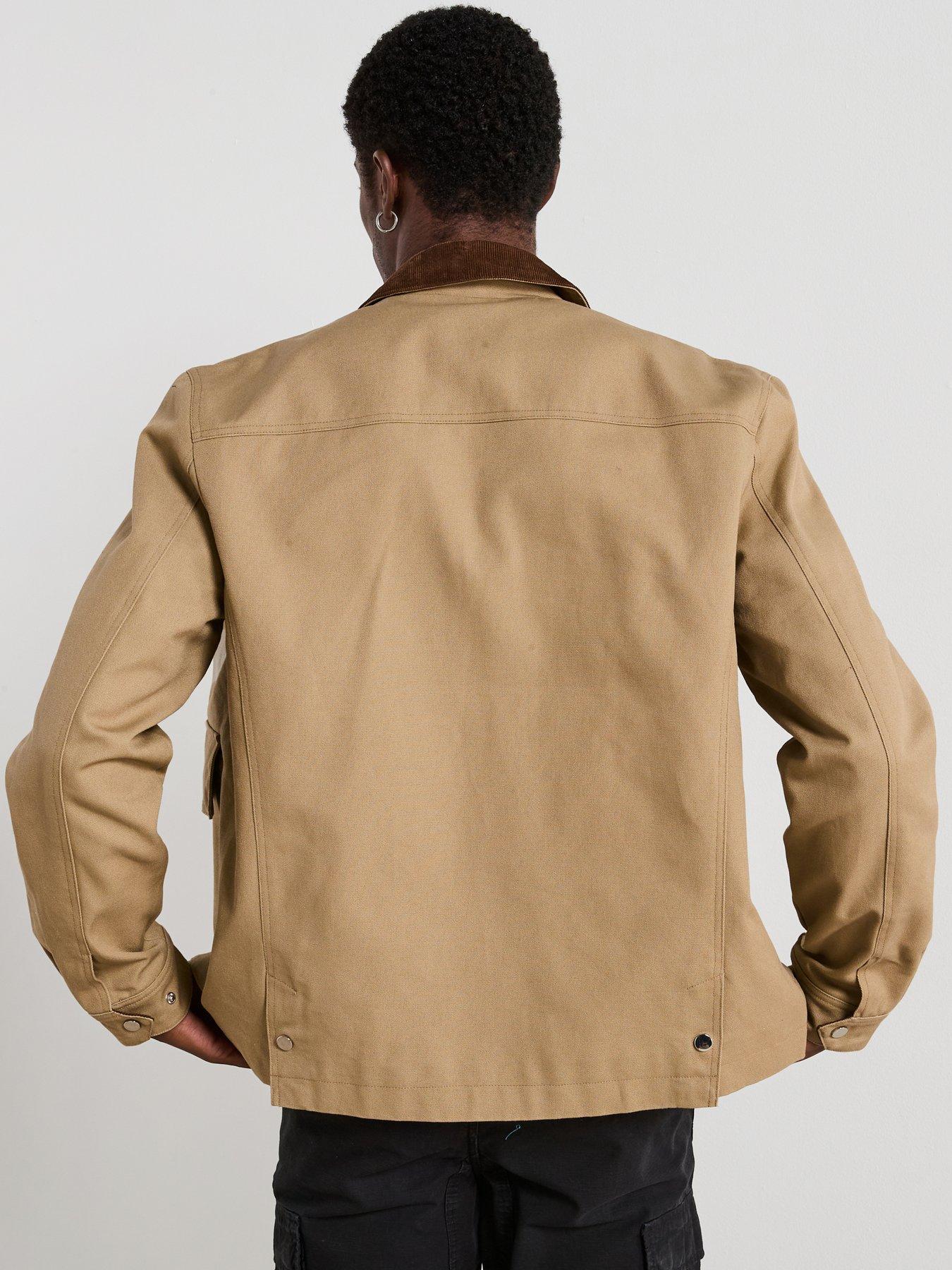 Image 2 of 7 of The Very Collection Canvas Workwear Jacket - Beige
