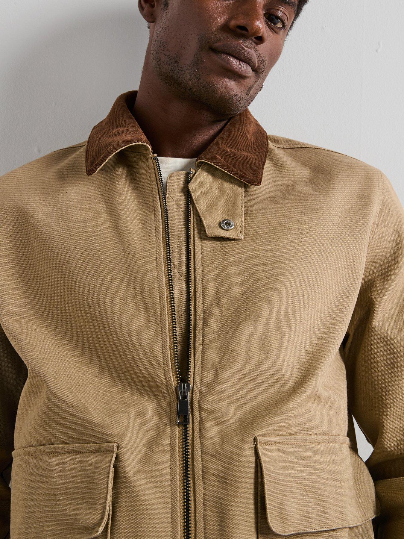 Image 4 of 7 of The Very Collection Canvas Workwear Jacket - Beige