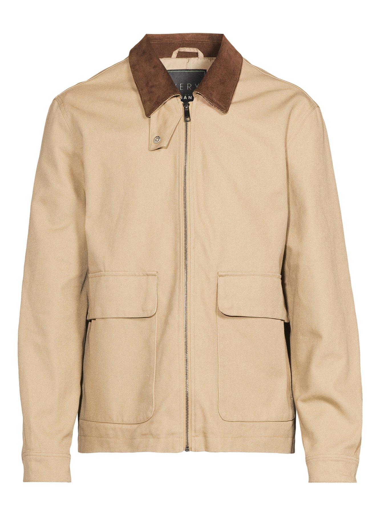 Image 7 of 7 of The Very Collection Canvas Workwear Jacket - Beige