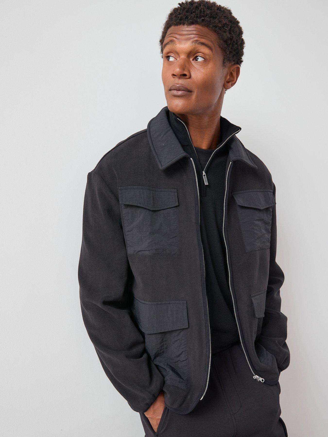 the-very-collection-utility-pocket-fleece-jacket-black
