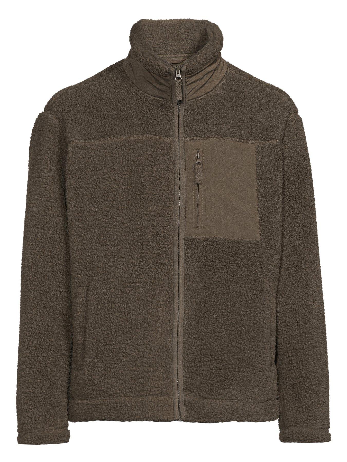 Image 7 of 7 of The Very Collection Borg Contrast Jacket - Khaki