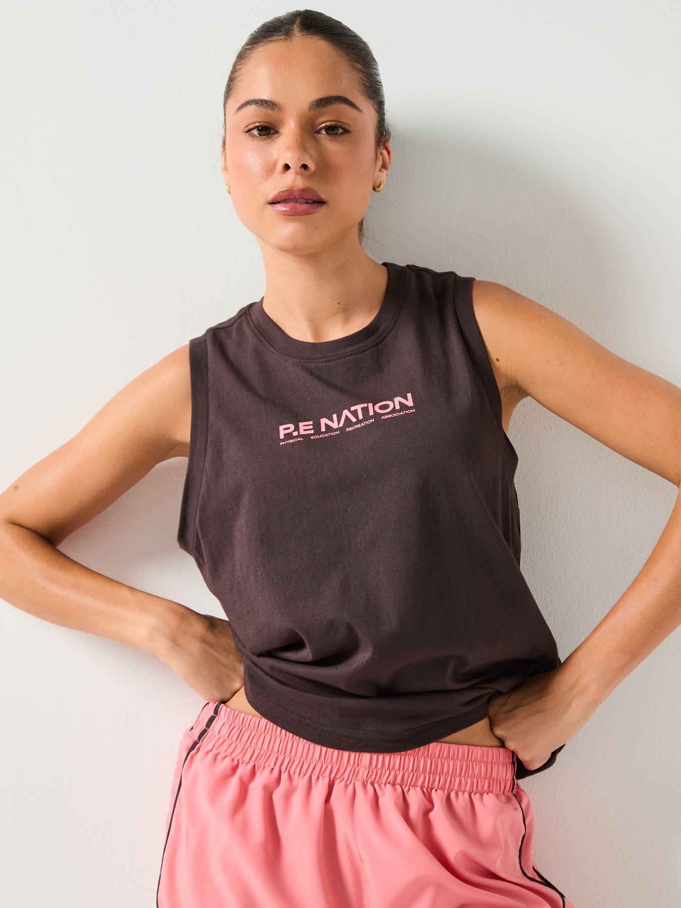 P.E Nation Womens Training Shuffle Tank - Grey