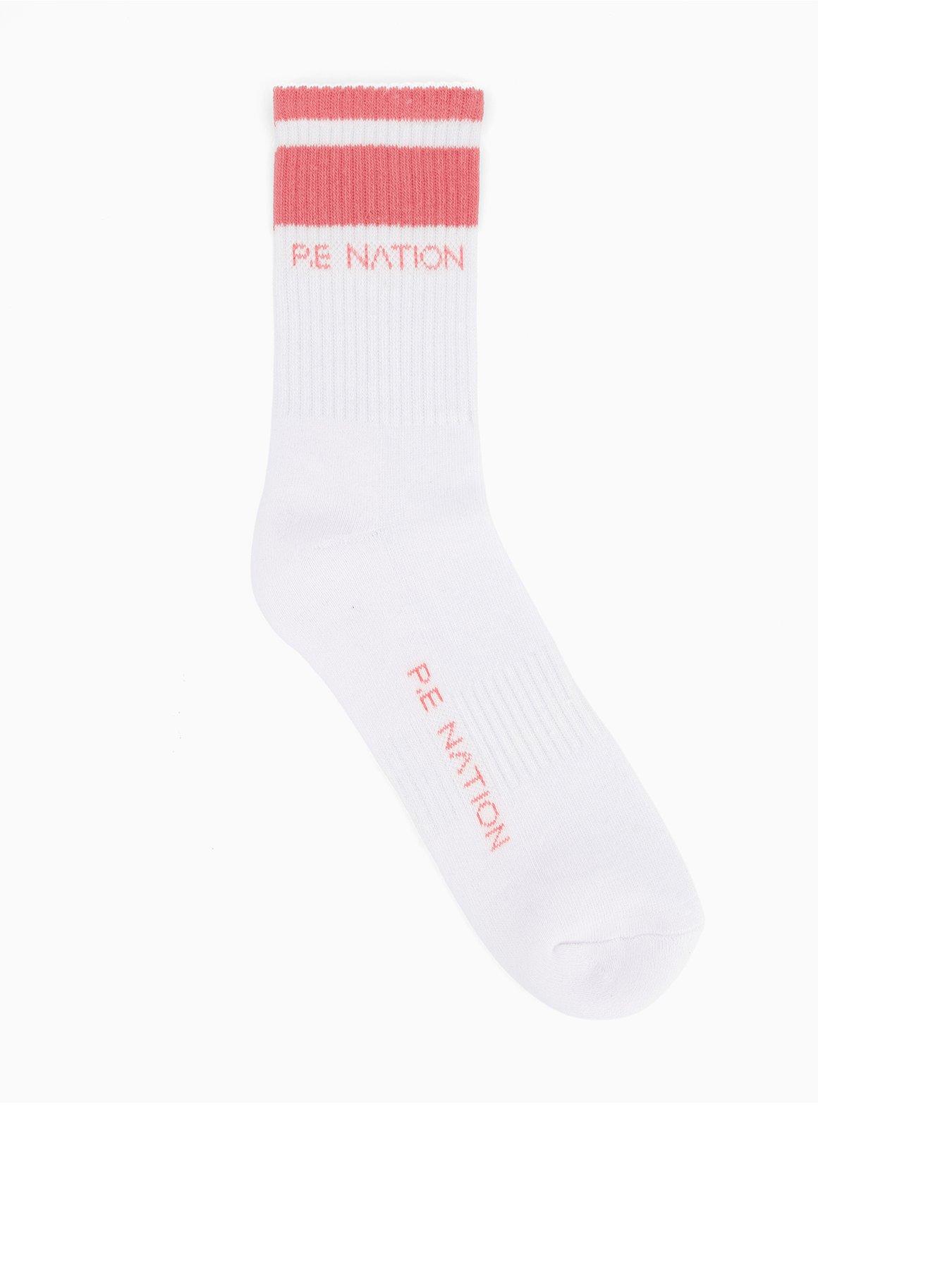 P.E Nation Womens Training Homage Sock - White