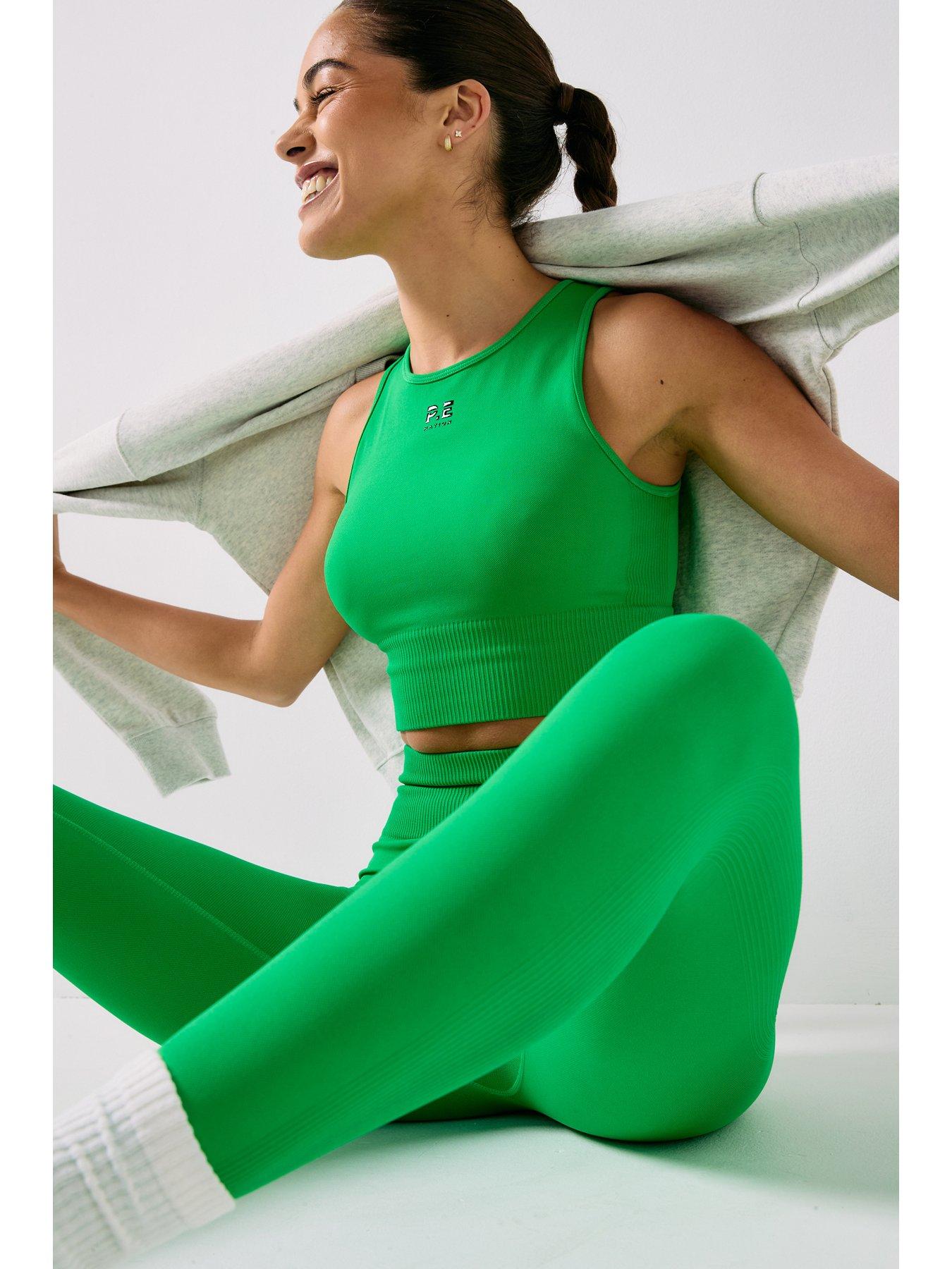  image of pe-nation-womens-training-restore-seamless-legging-green