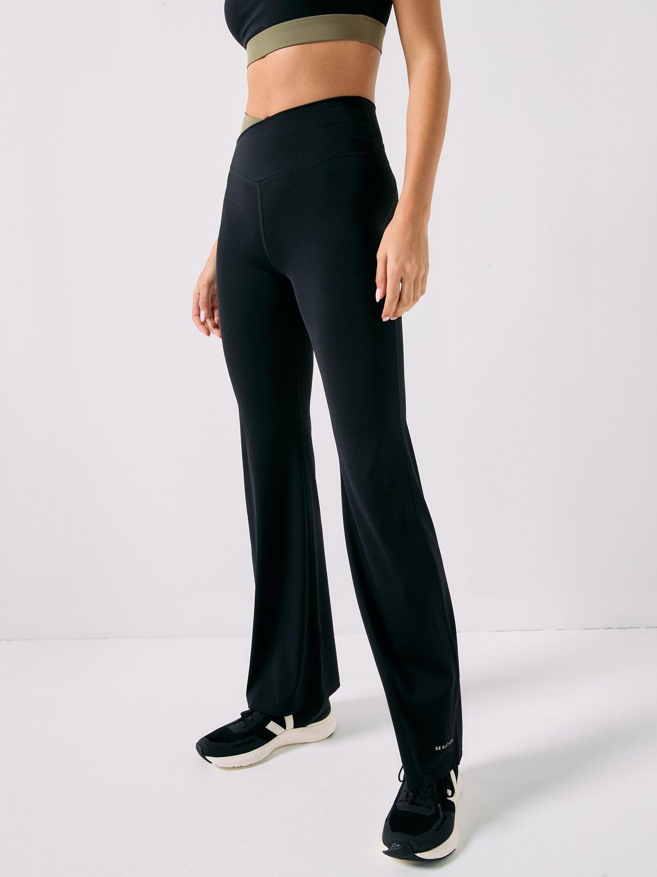  image of pe-nation-womens-training-wander-flare-legging-black