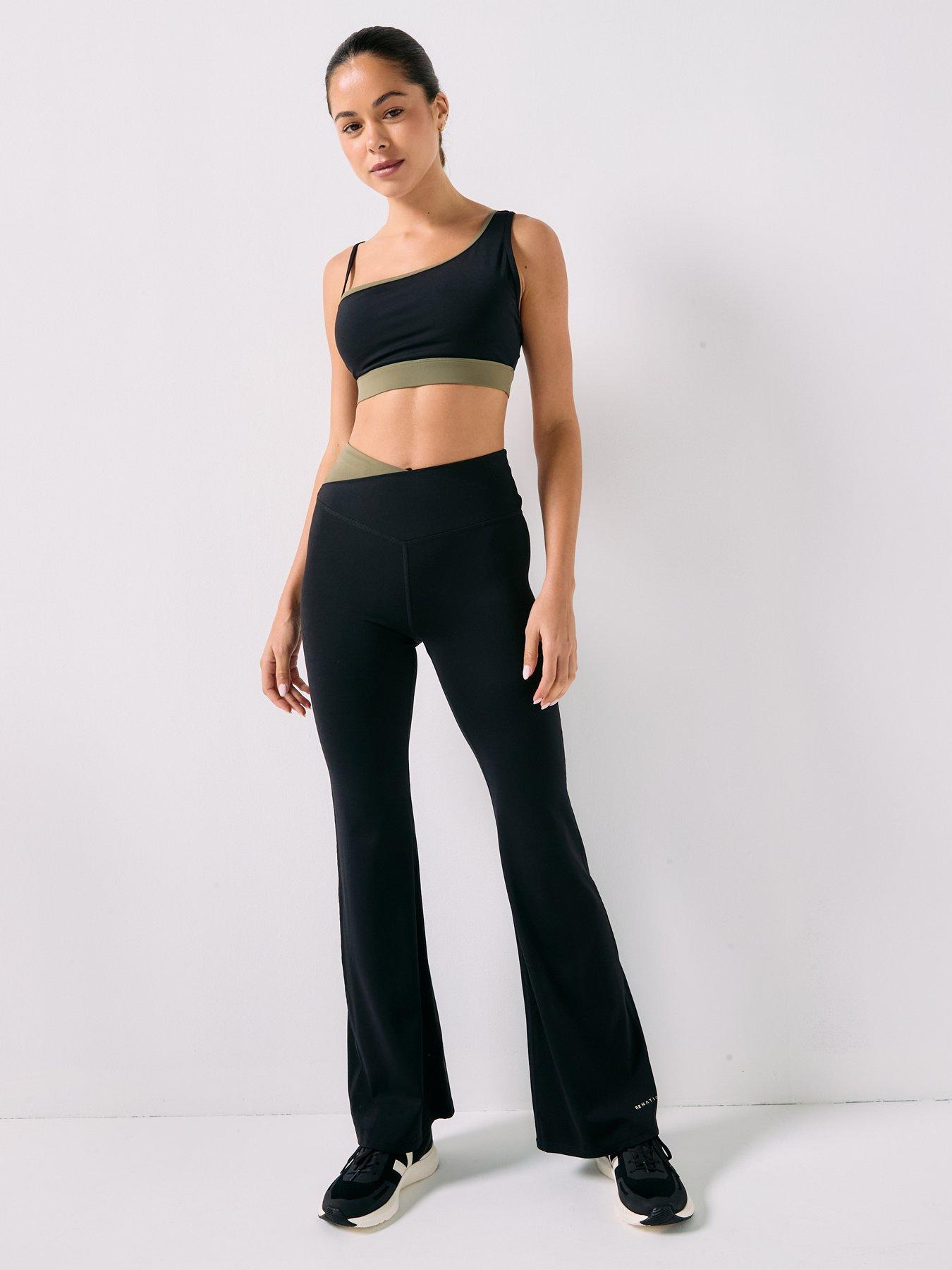  image of pe-nation-womens-training-wander-flare-legging-black