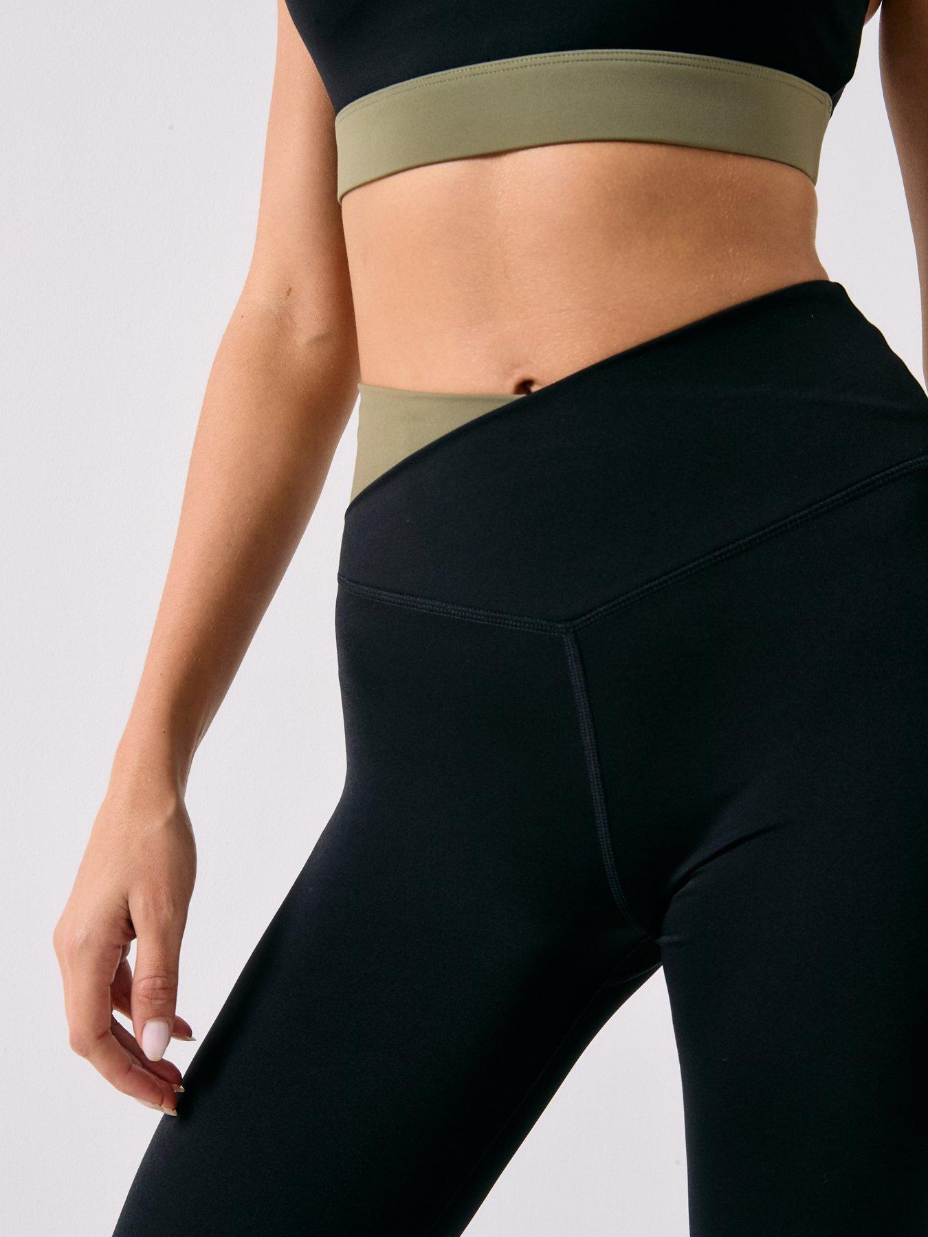  image of pe-nation-womens-training-wander-flare-legging-black