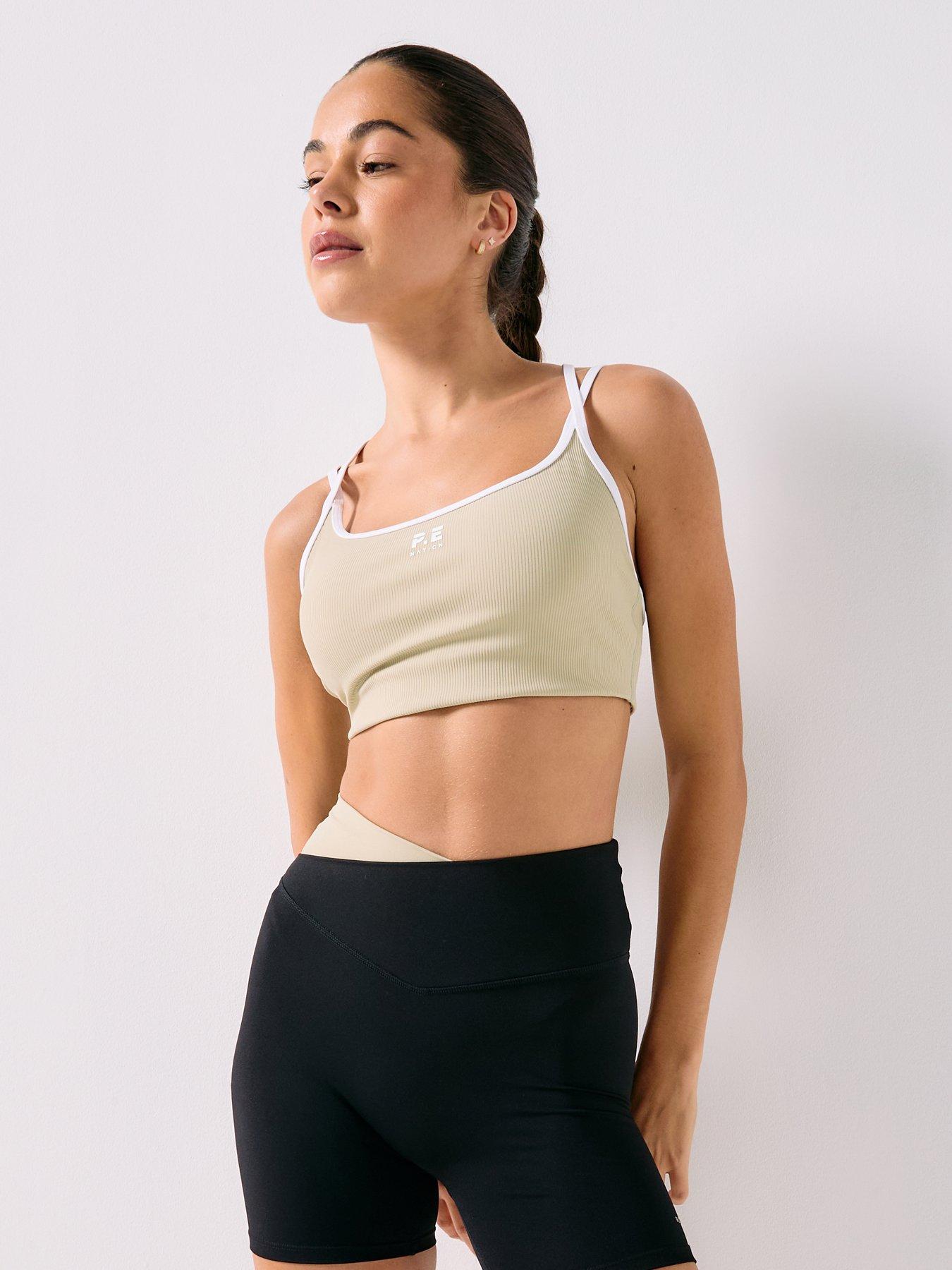 undefined Womens Training Terrace Sports Bra - Beige