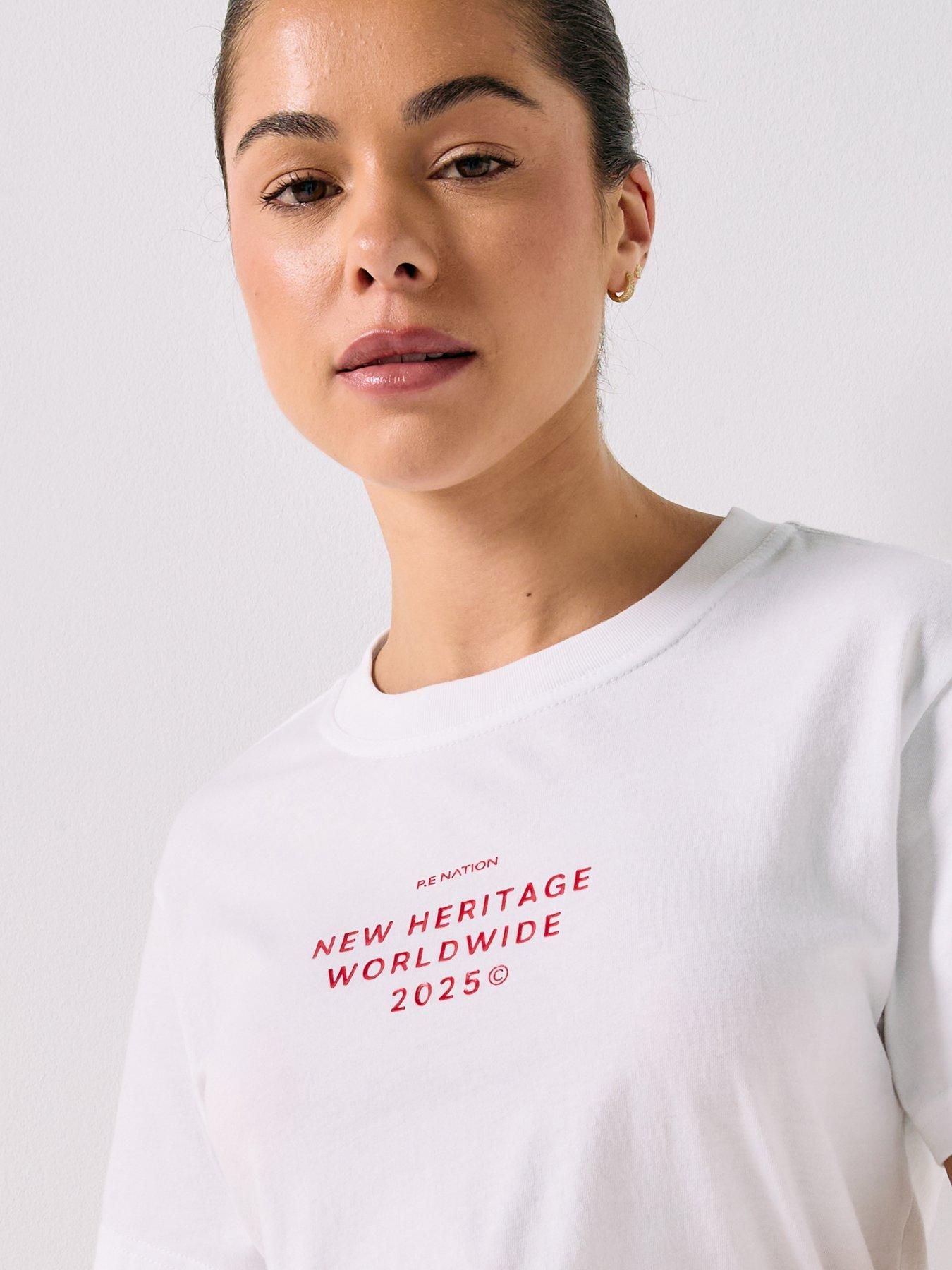 Image 5 of 6 of P.E Nation Womens Training Compact Tee - White