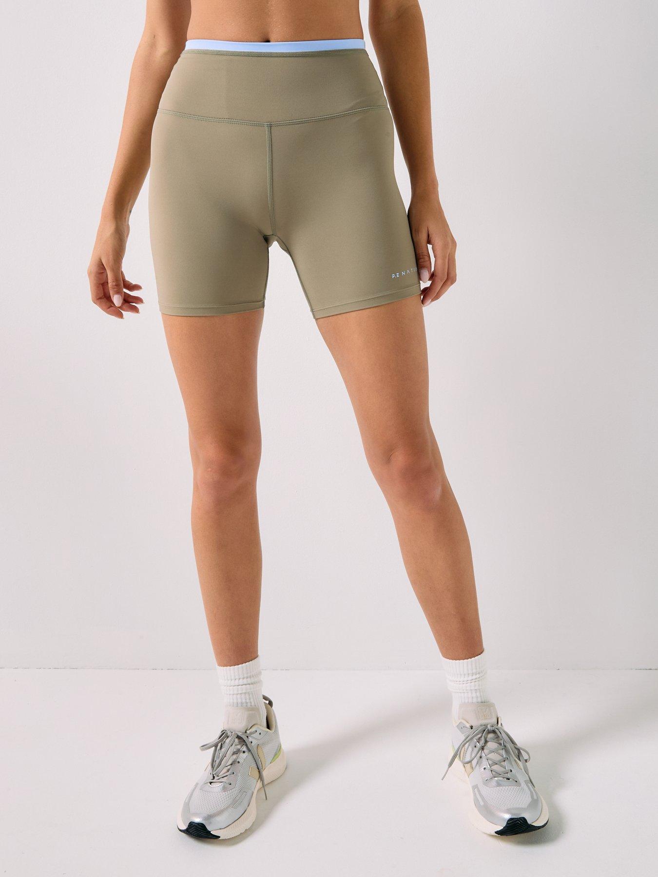 undefined Womens Training Stellar 5 Inch Bike Shorts - Beige