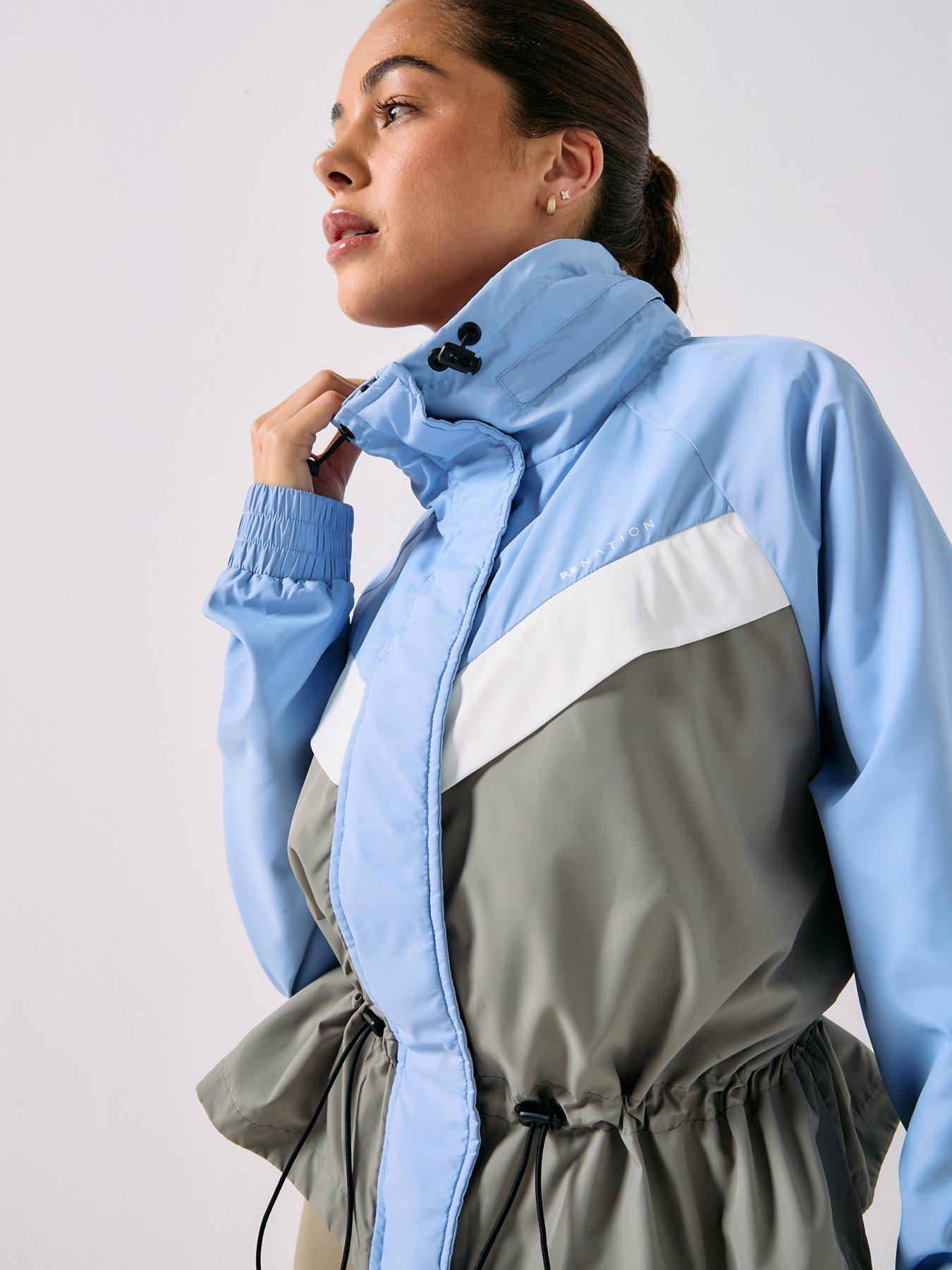 Image 4 of 6 of P.E Nation Womens Training Shelter Jacket - Blue