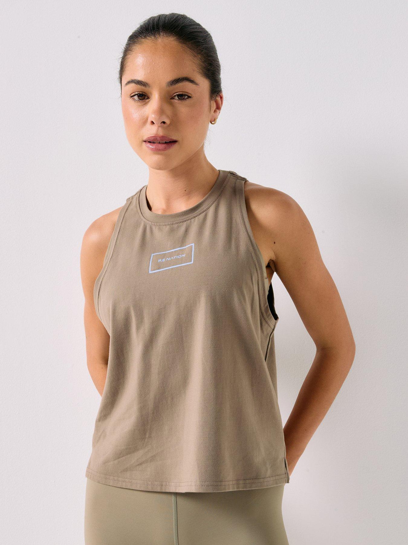 undefined Womens Training Kite Tank - Beige