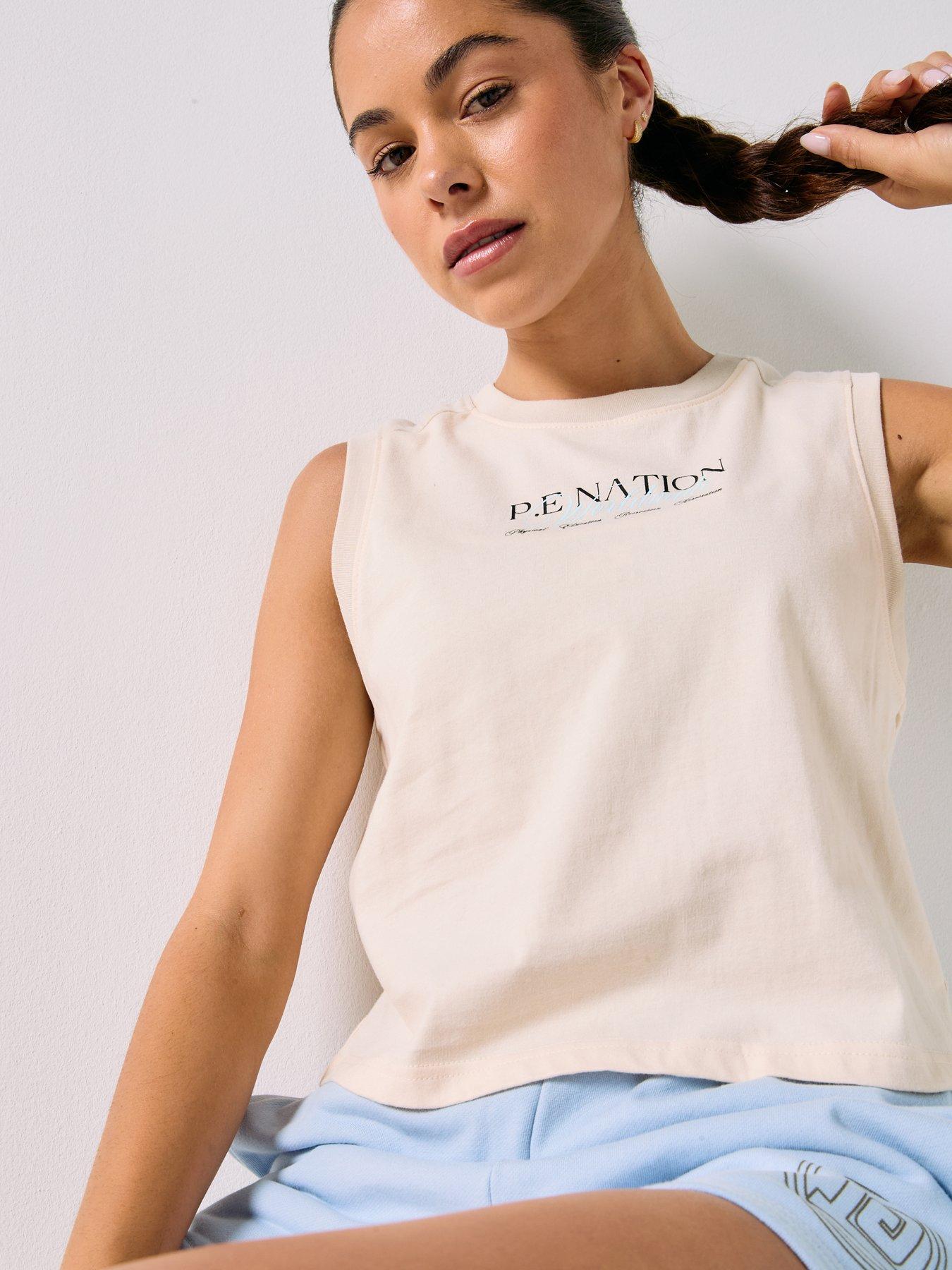 Image 5 of 6 of P.E Nation Womens Training Ascent Tank - White