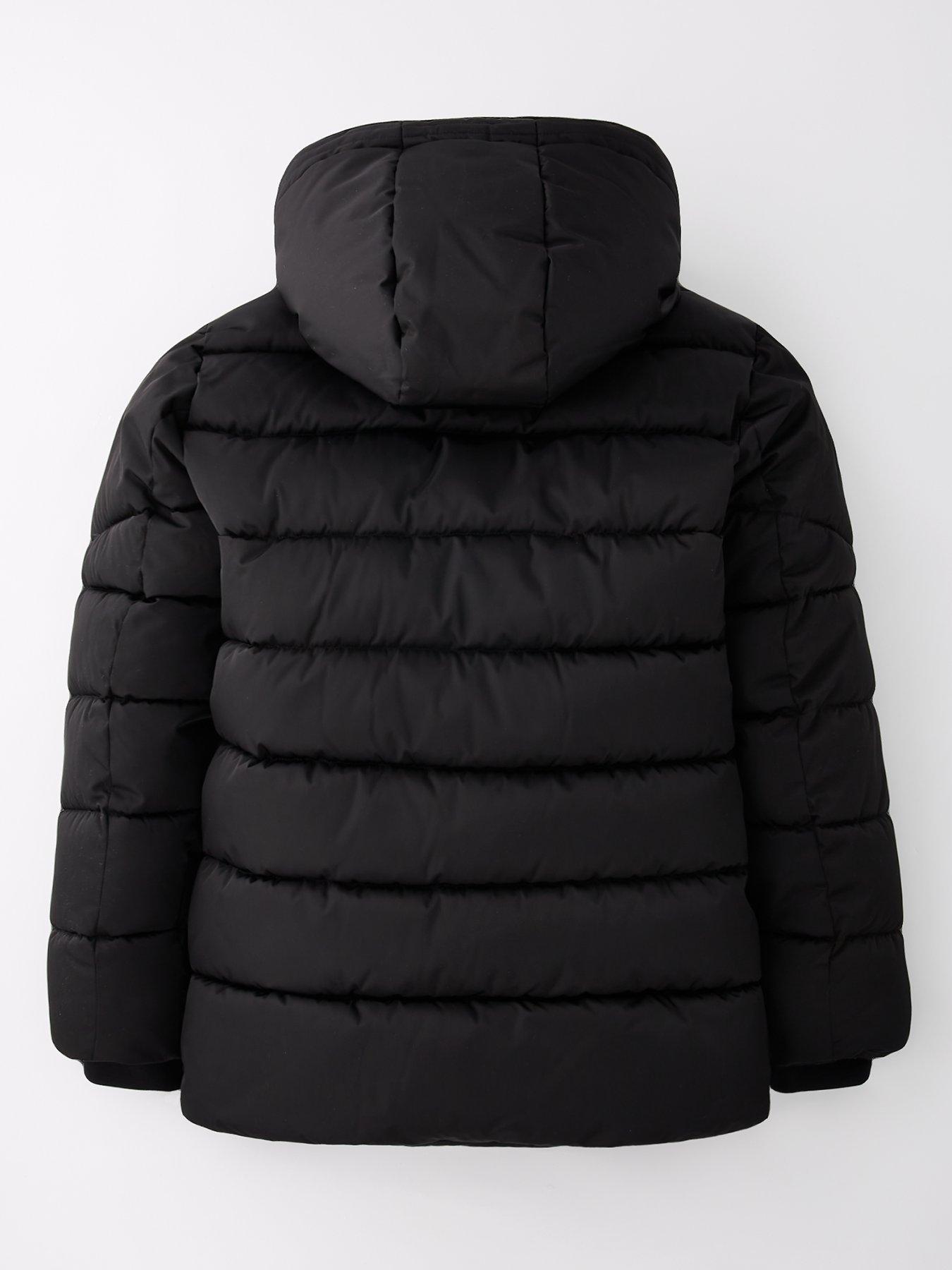 Image 2 of 4 of V by Very Boys Padded Jacket With Popper Pockets - Black