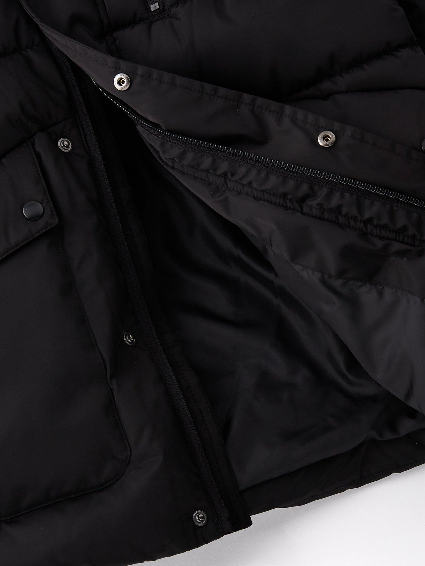 Image 3 of 4 of V by Very Boys Padded Jacket With Popper Pockets - Black