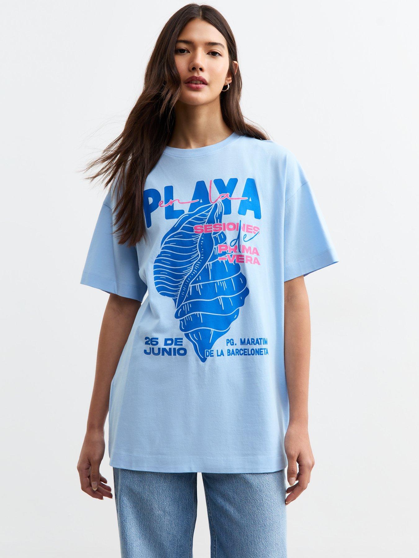 new-look-shell-graphic-print-t-shirt-blue