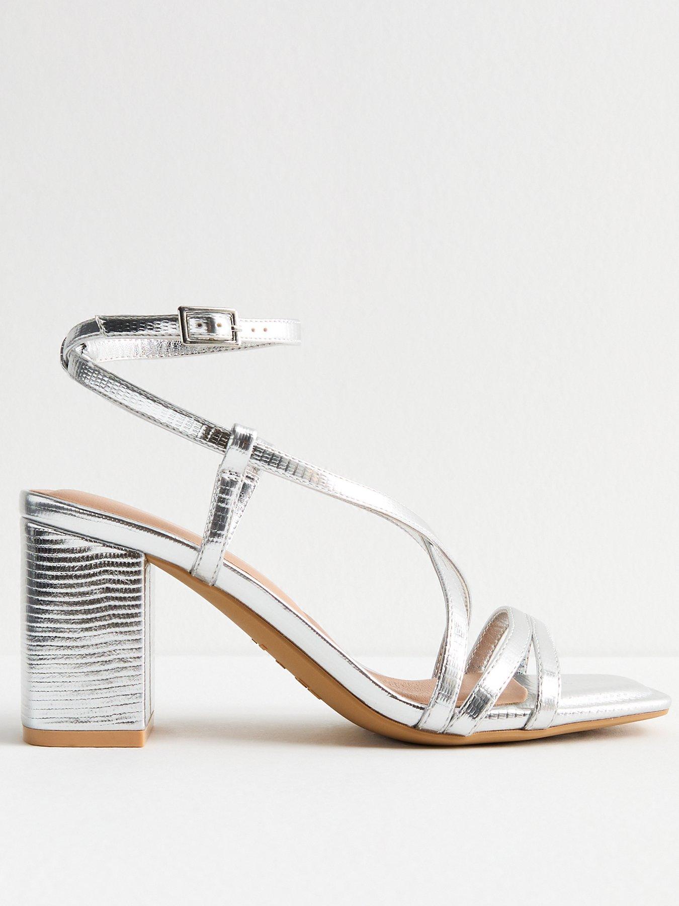 new-look-faux-leather-block-heel-multi-strap-sandals-silver