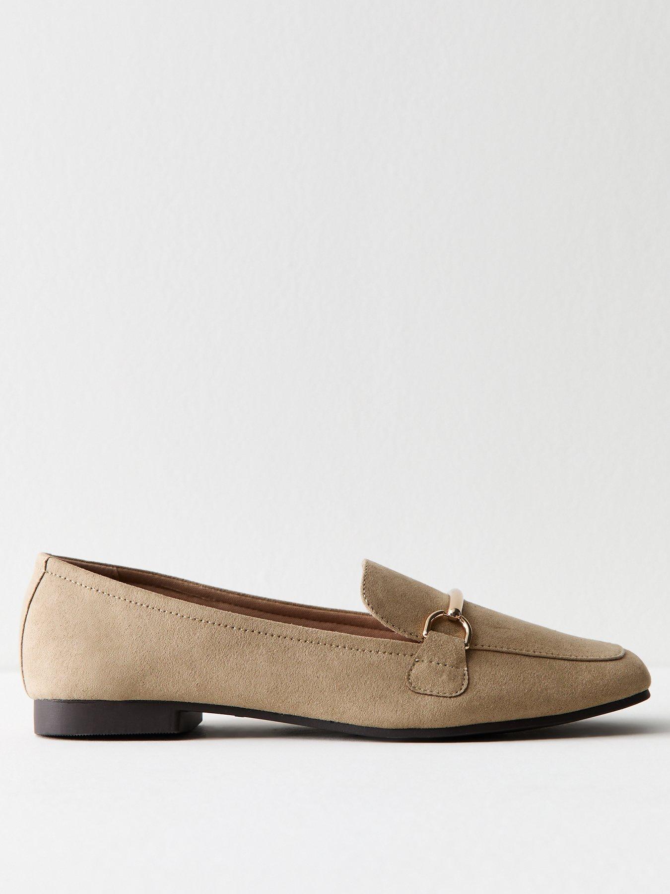  image of new-look-faux-suede-snaffle-detail-loafers-camel
