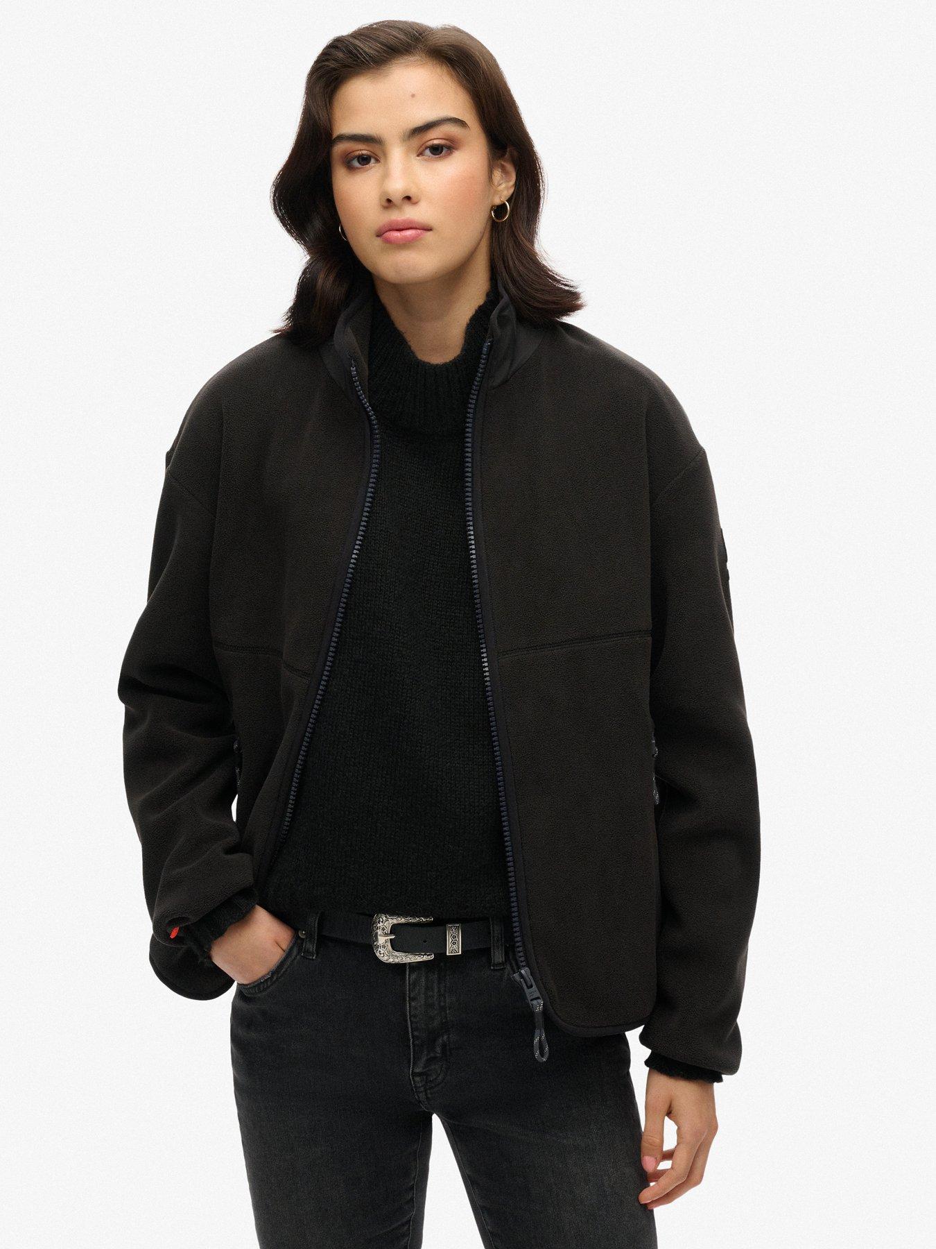  image of superdry-active-full-zip-fleece-black