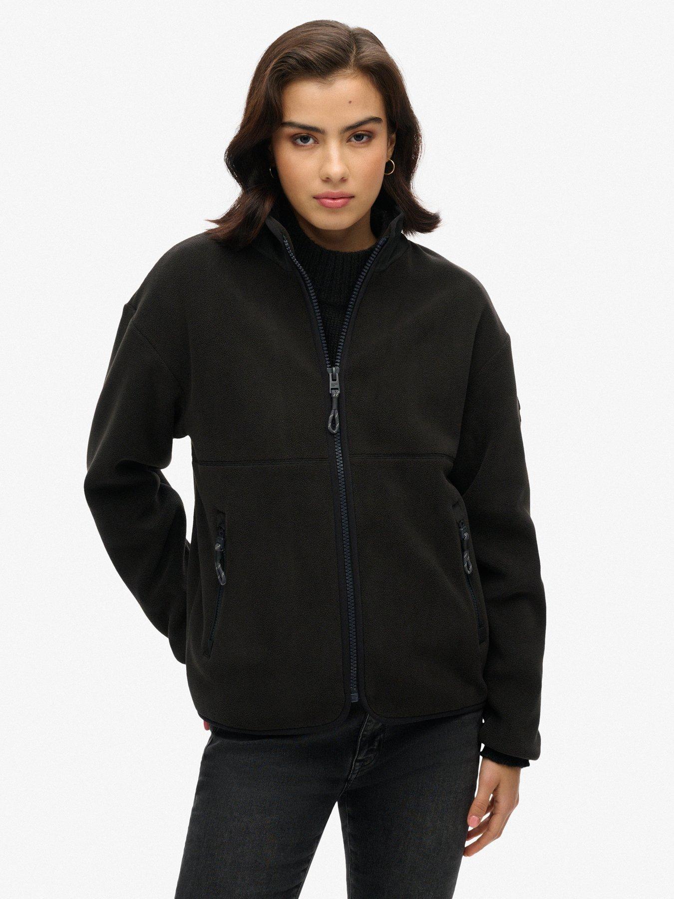  image of superdry-active-full-zip-fleece-black