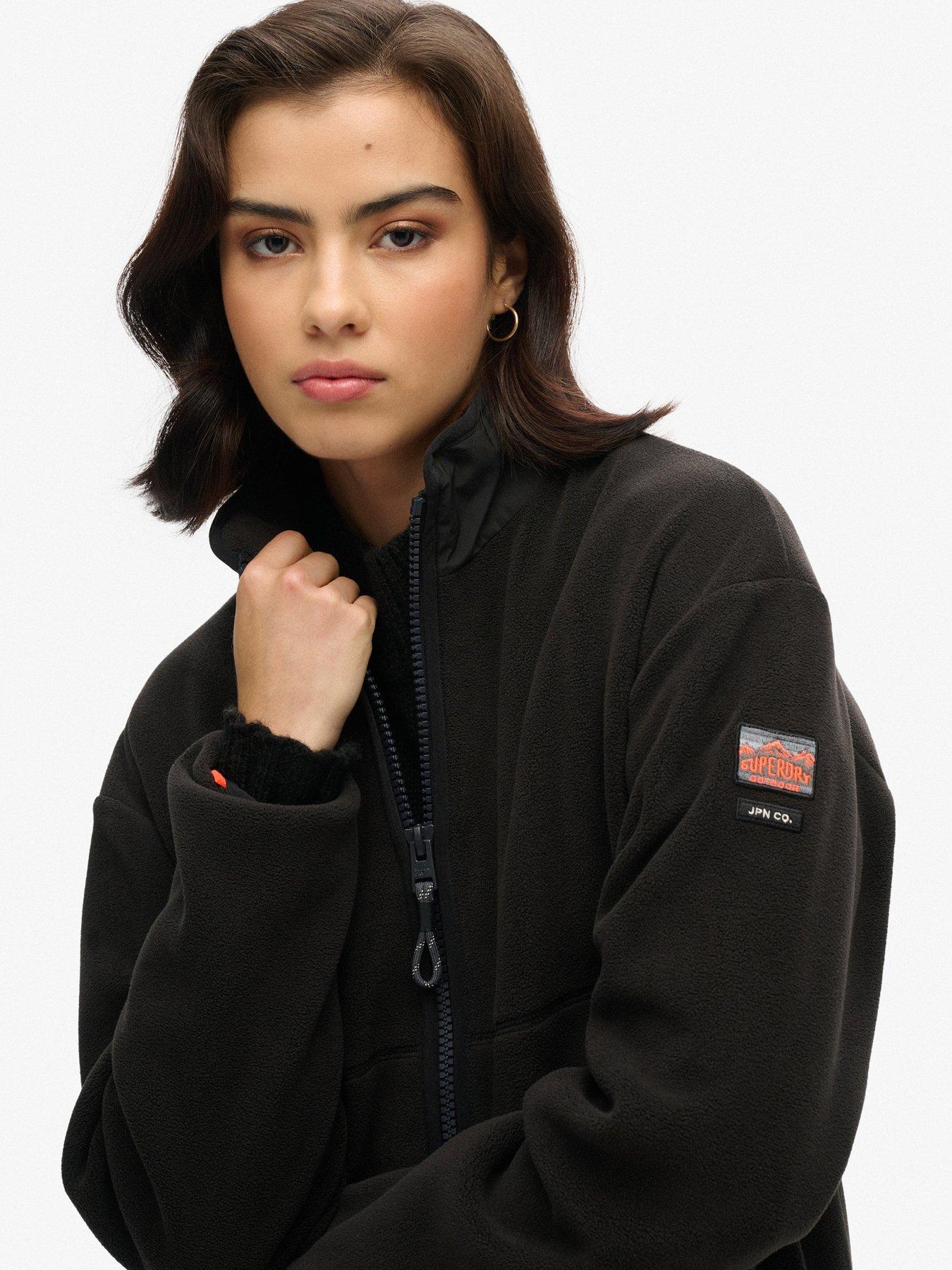  image of superdry-active-full-zip-fleece-black