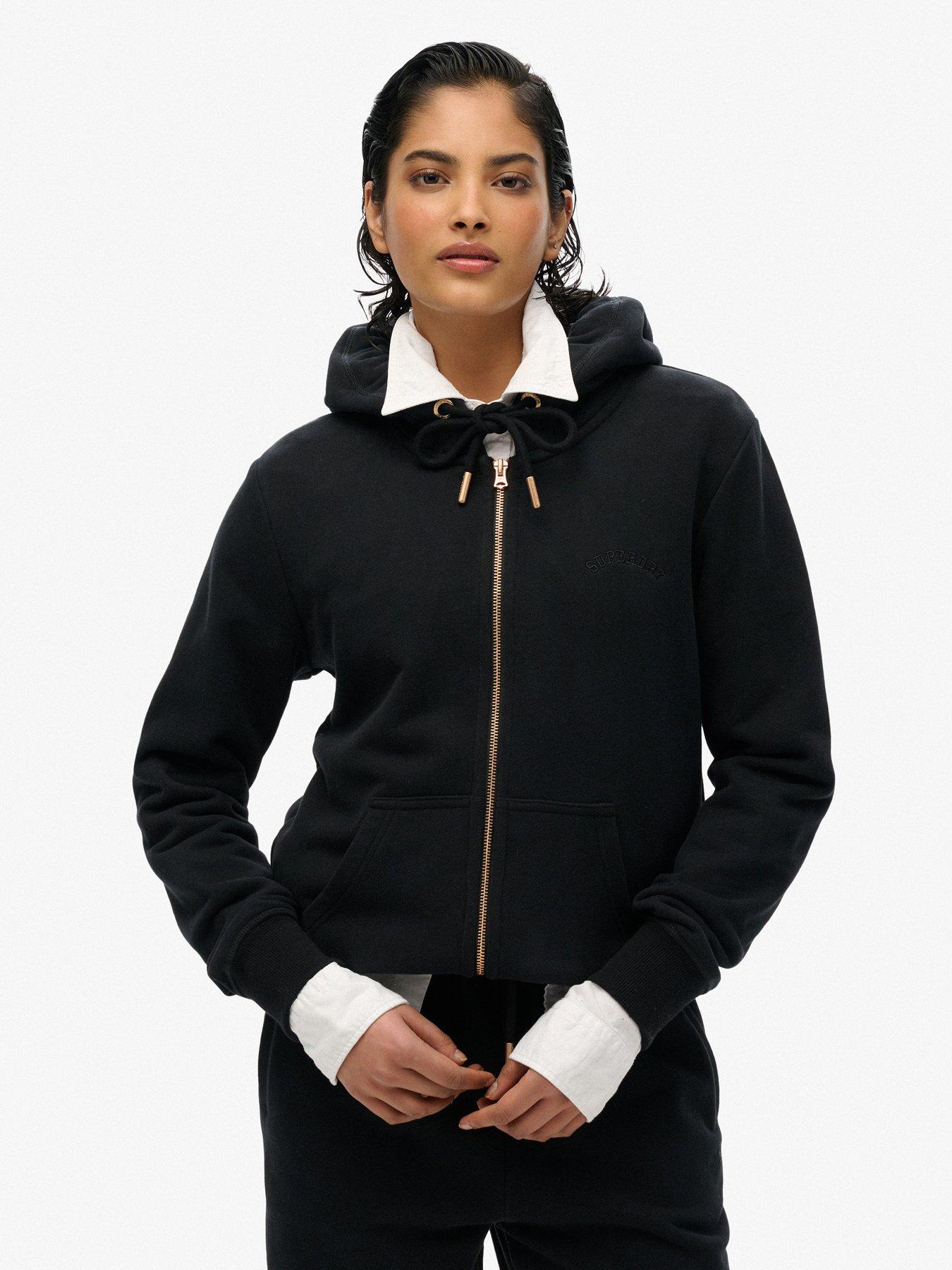 undefined Essential Logo Zip Hoodie - Black