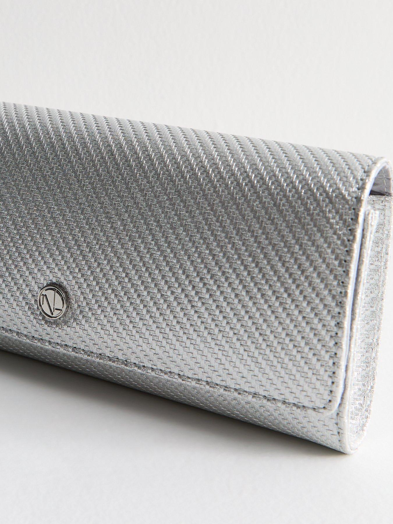  image of new-look-silver-metallic-woven-clutch-bag